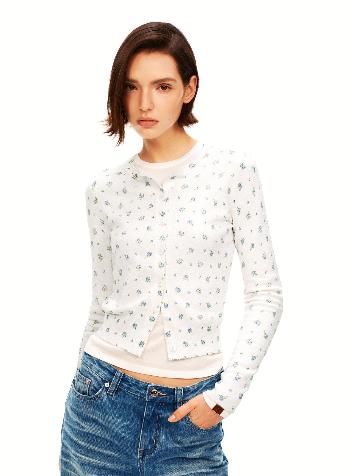 Floral Print Cardigan