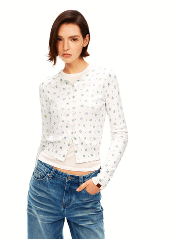 Floral Print Cardigan