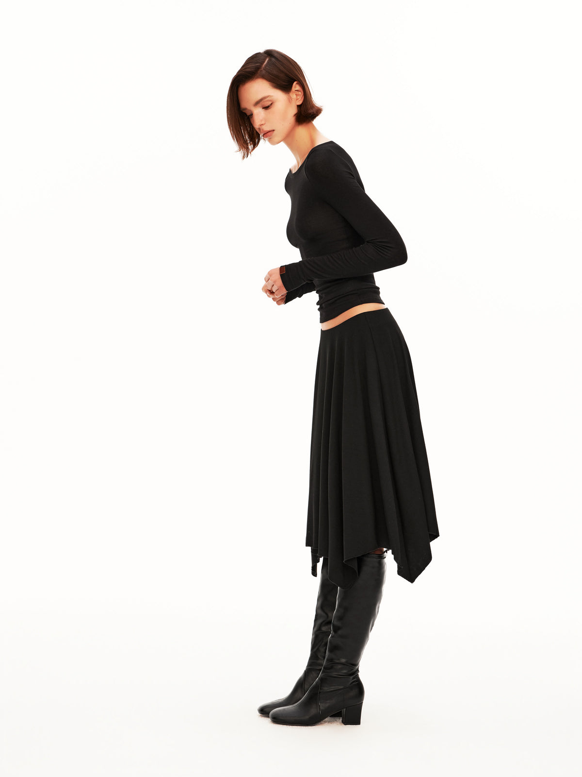 Tencel Wool Stretch Rib