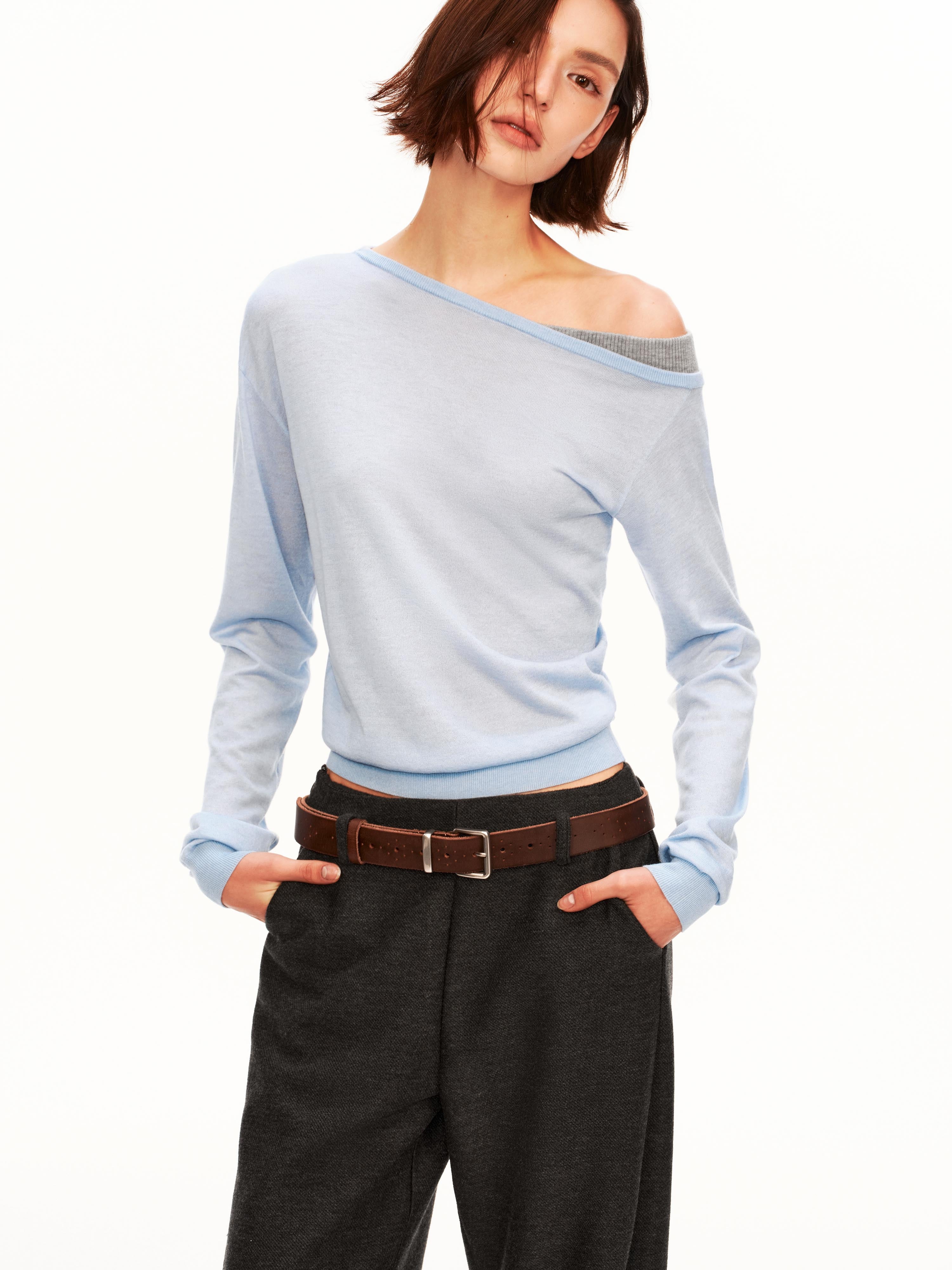 One Shoulder Knit Sweater