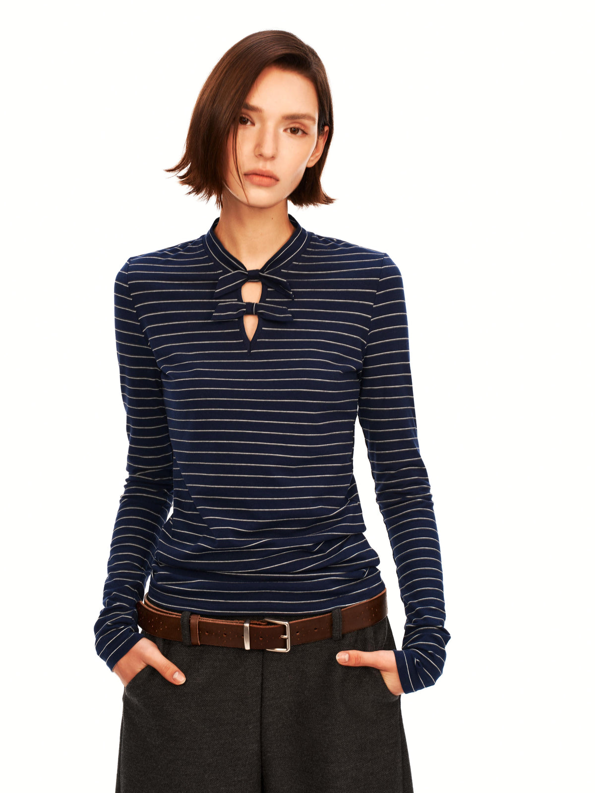 Striped Bow T-shirt