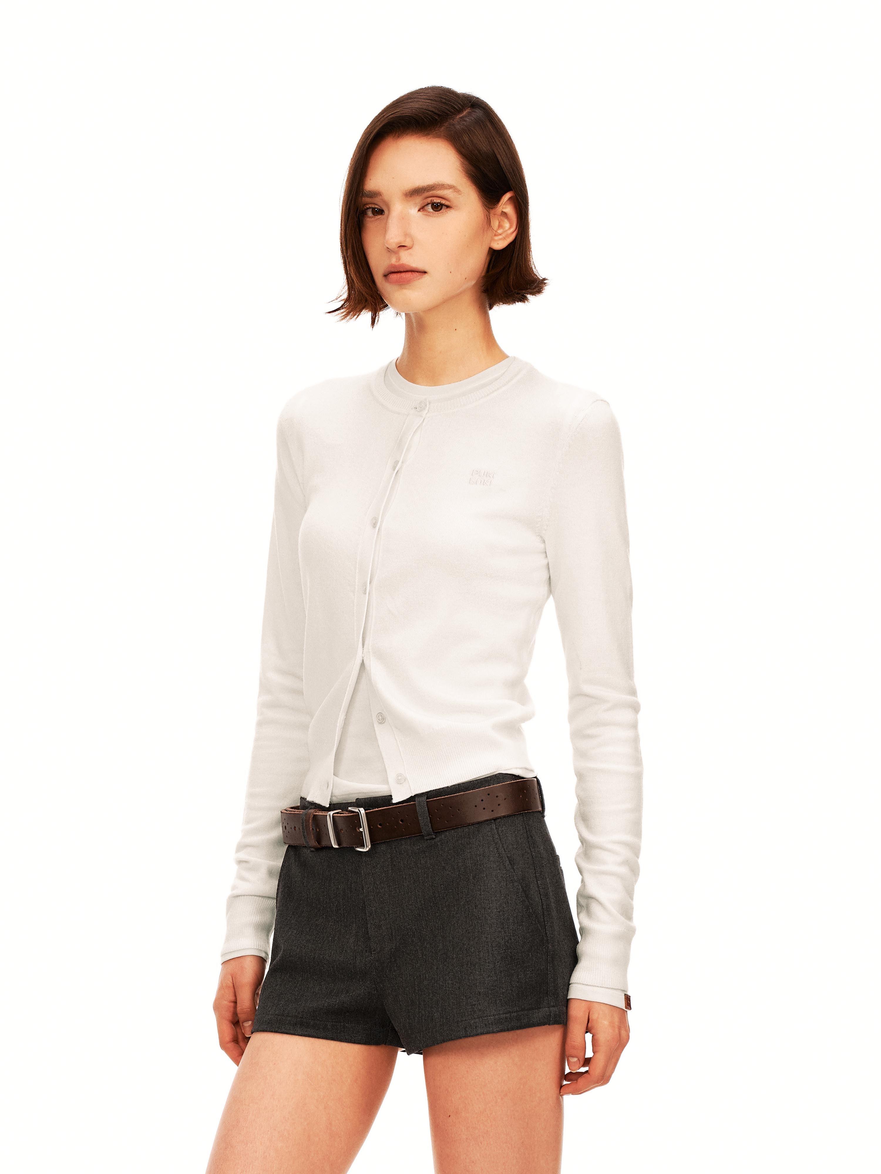 Basic Style Wool Cardigan