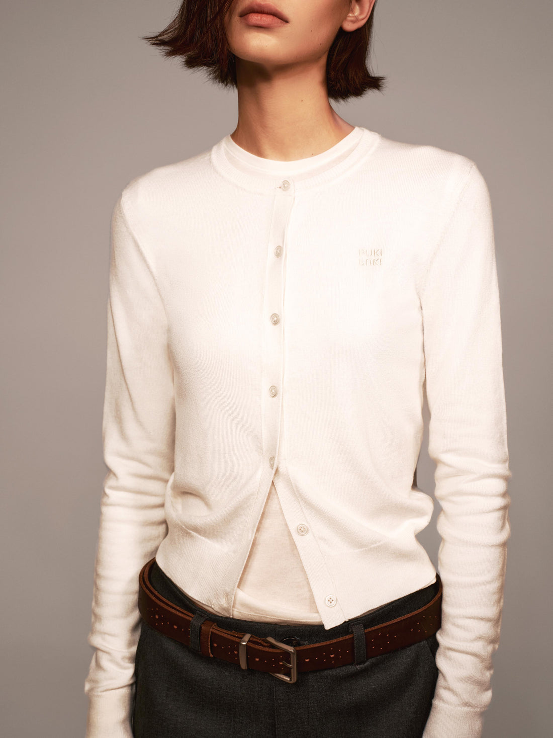 Basic Style Wool Cardigan