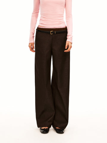 Contrast Multi-Waistband Trousers