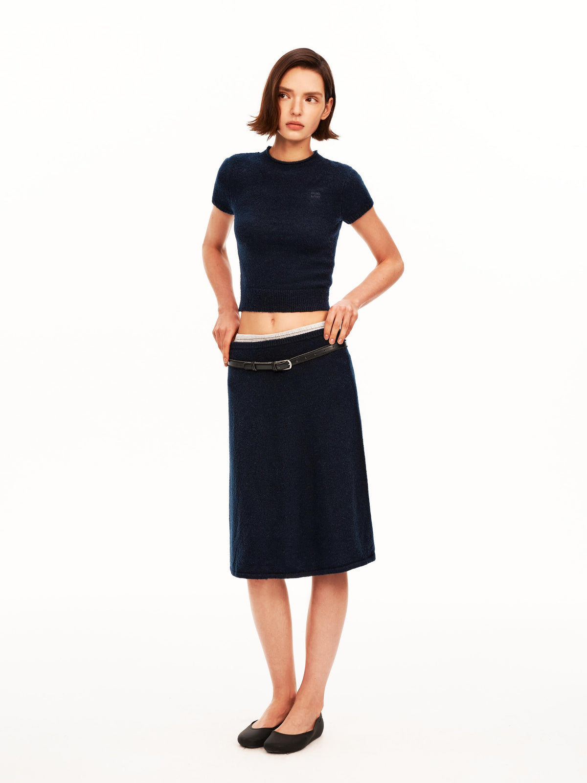 Textured Wool-blend Top