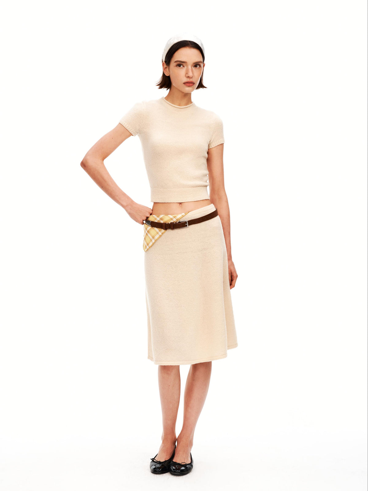 Textured Wool-blend Top