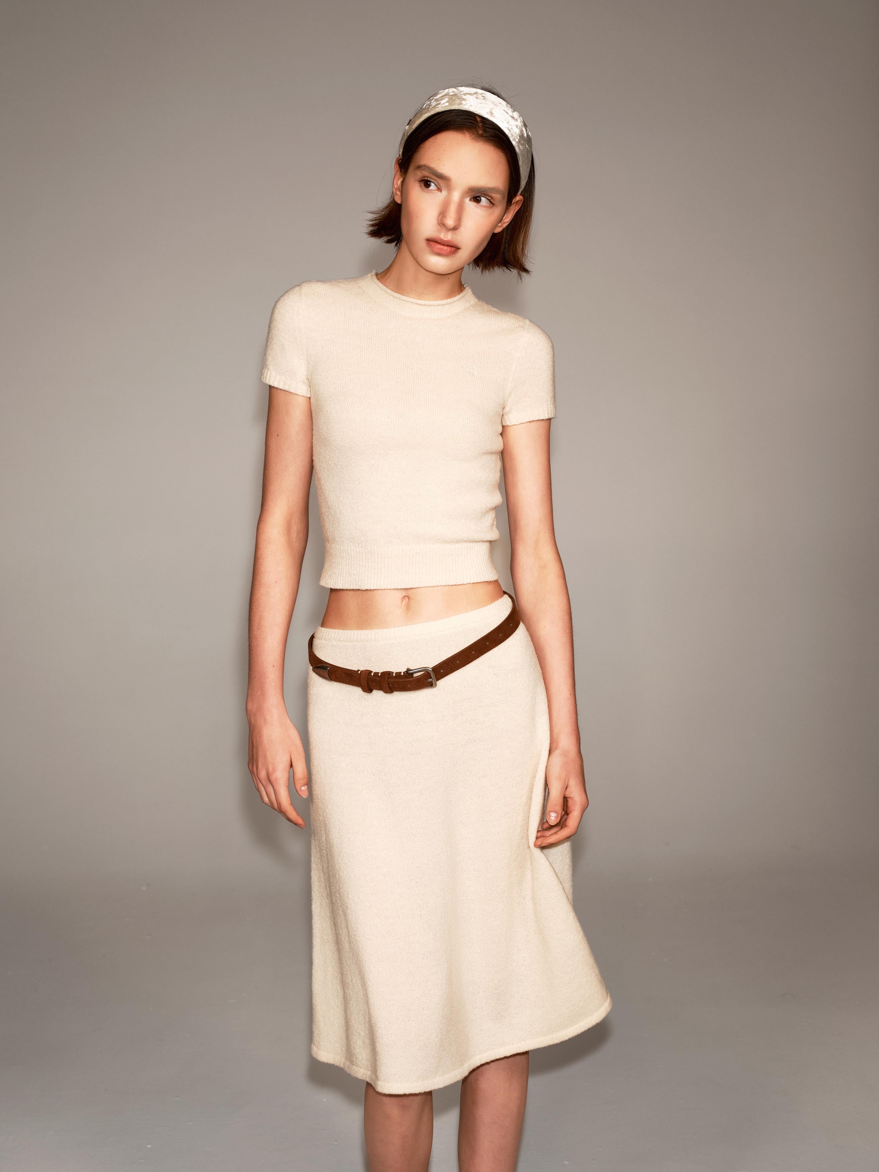 Textured Wool-blend Set