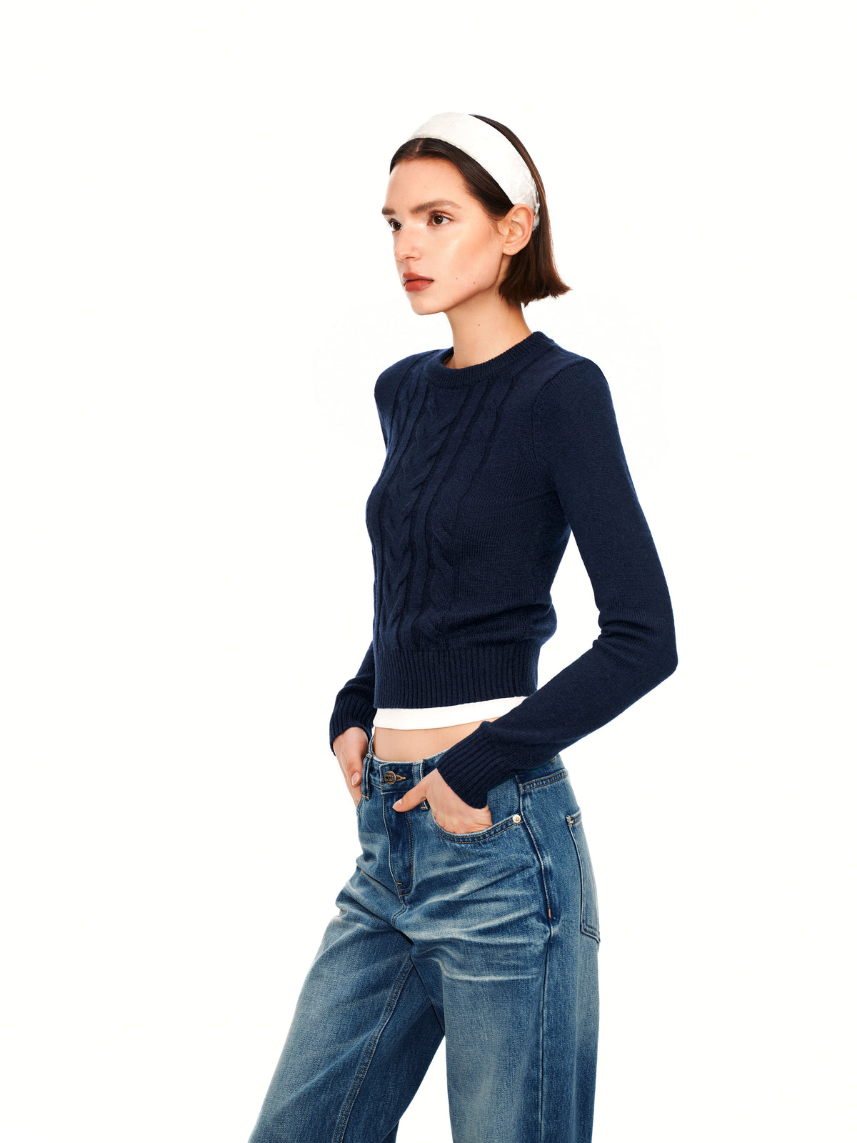 Cable-knit Pulloven