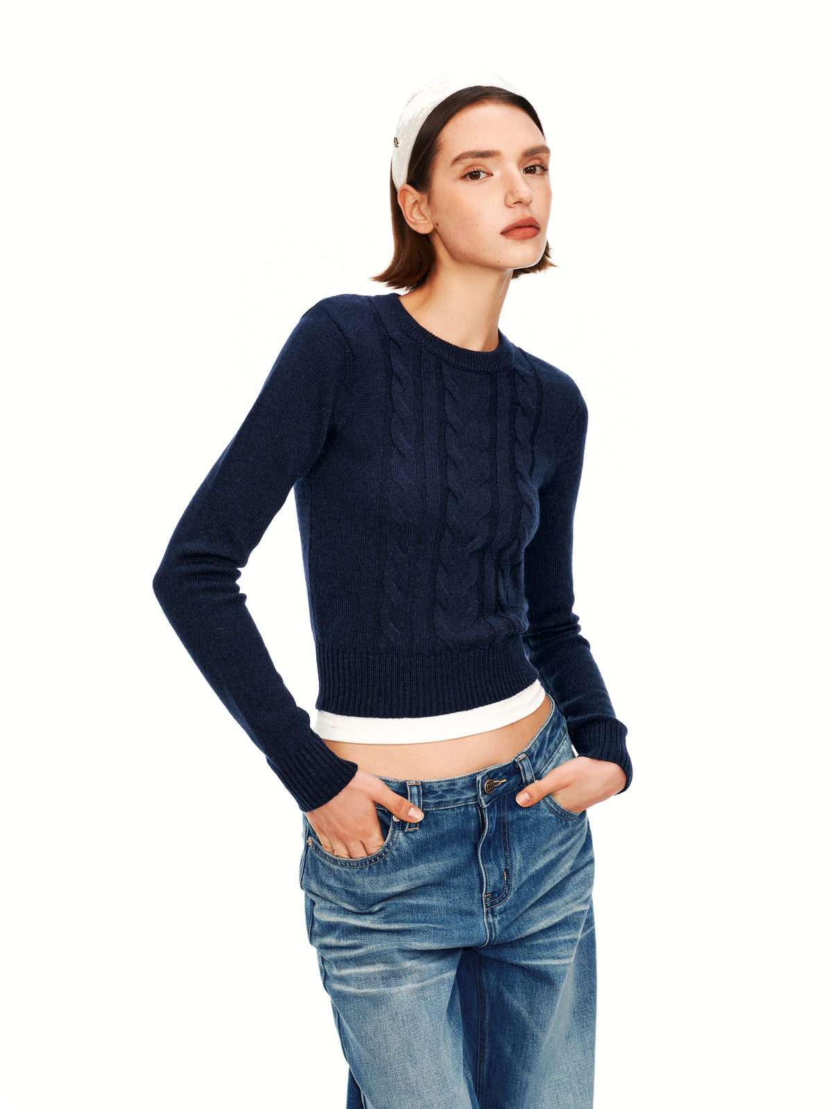 Cable-knit Pulloven