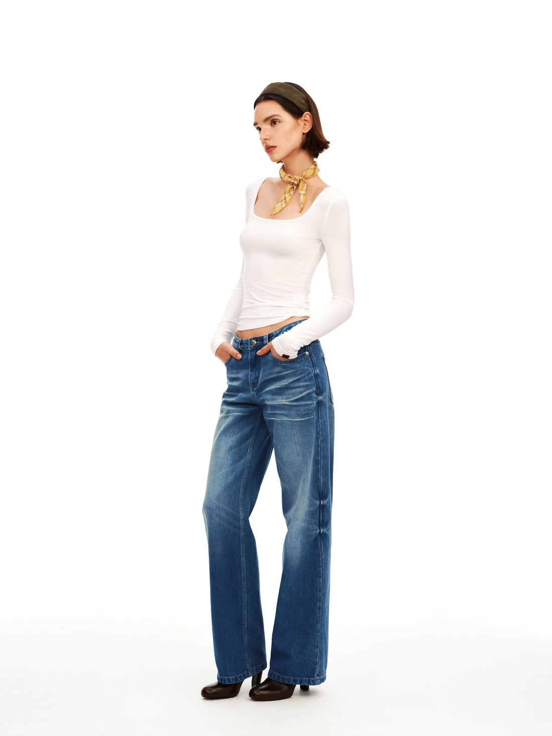 Scoop-Neck Fitted Top