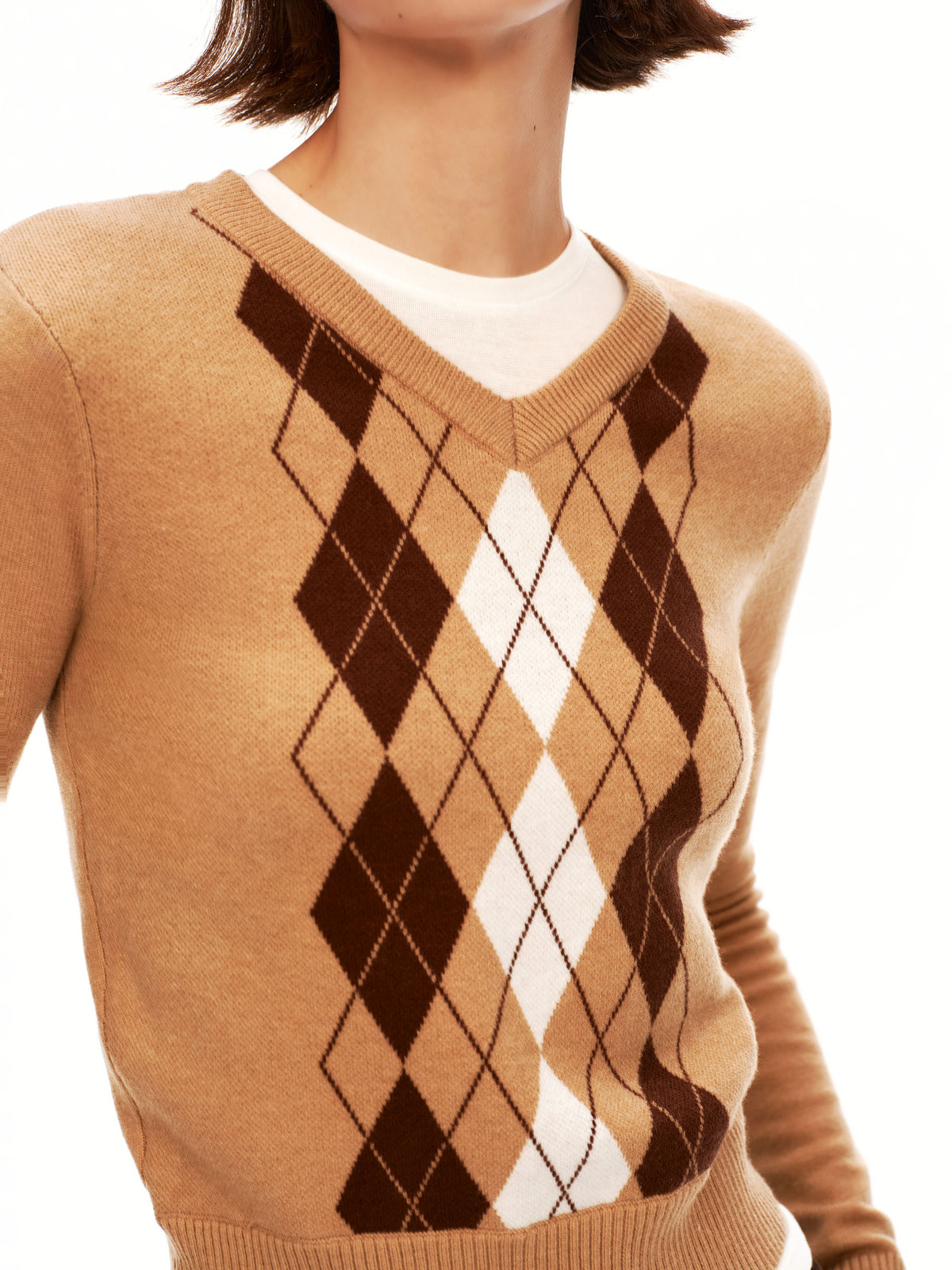 The Intellectual Argyle V-Neck