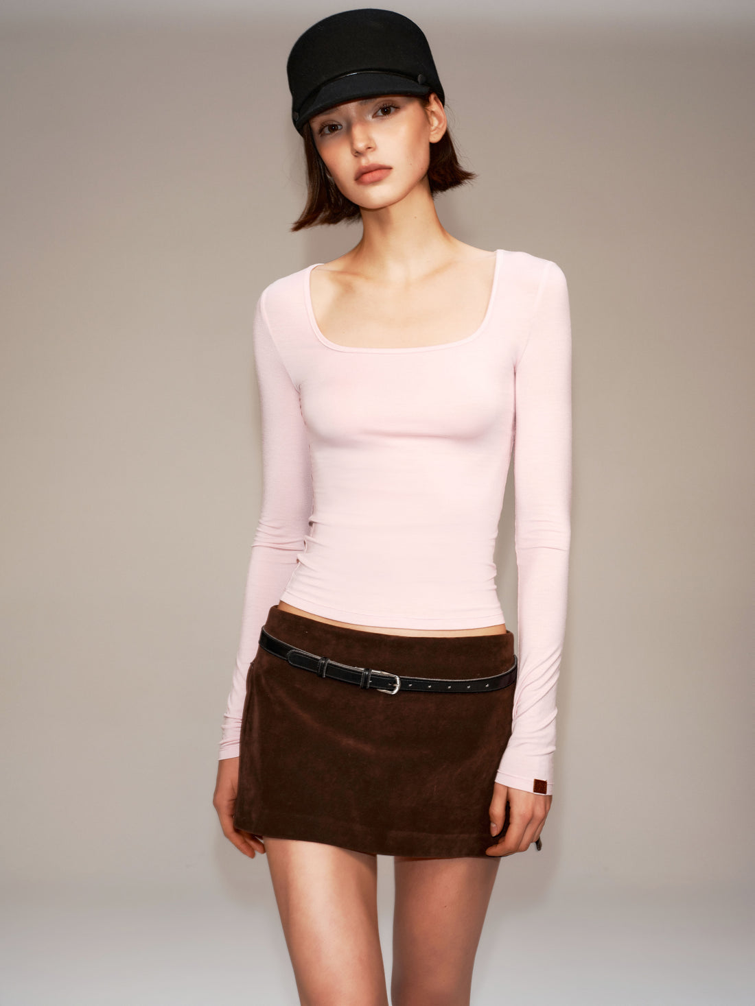 Scoop-Neck Fitted Top