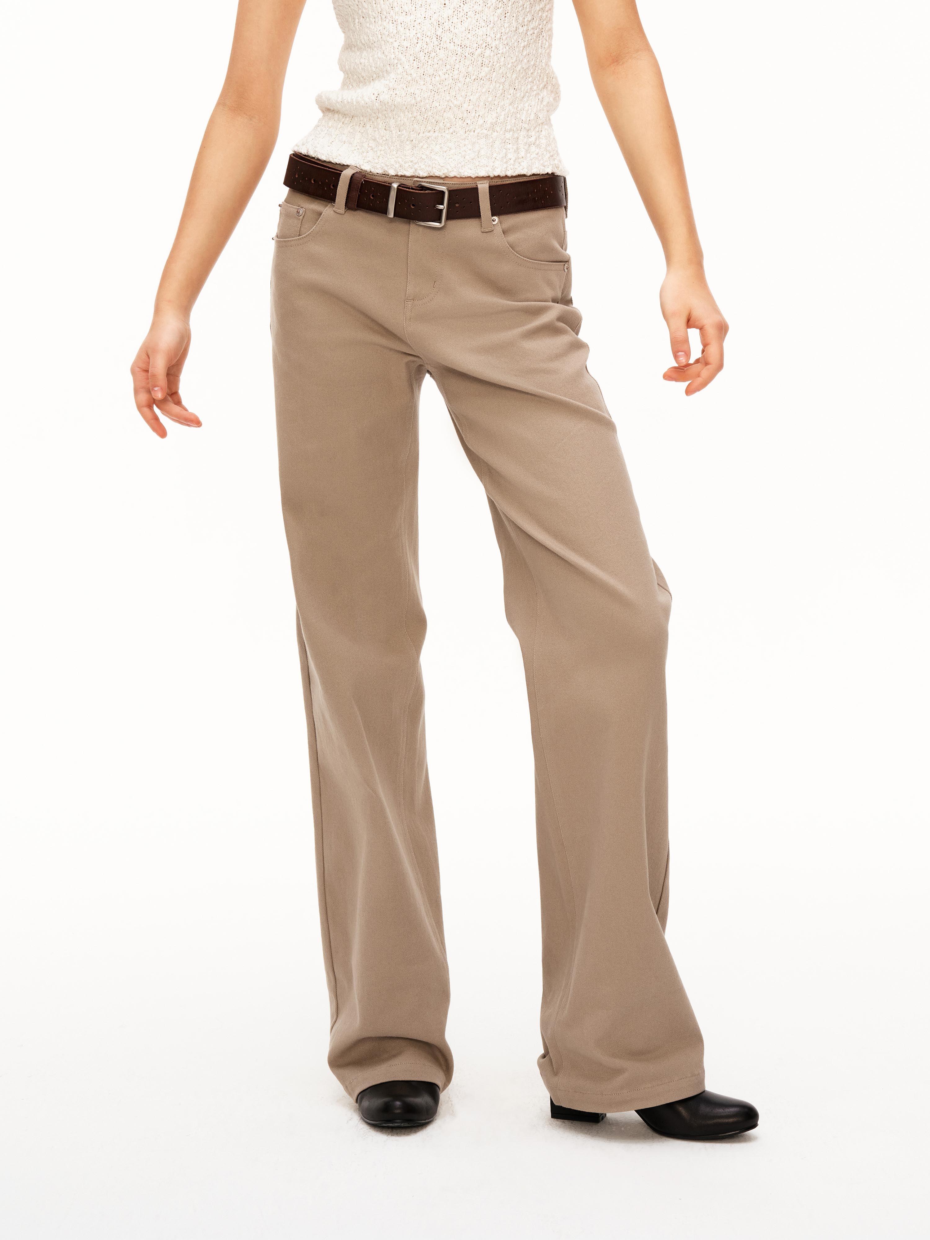 Low Rise Washed Utility Pants