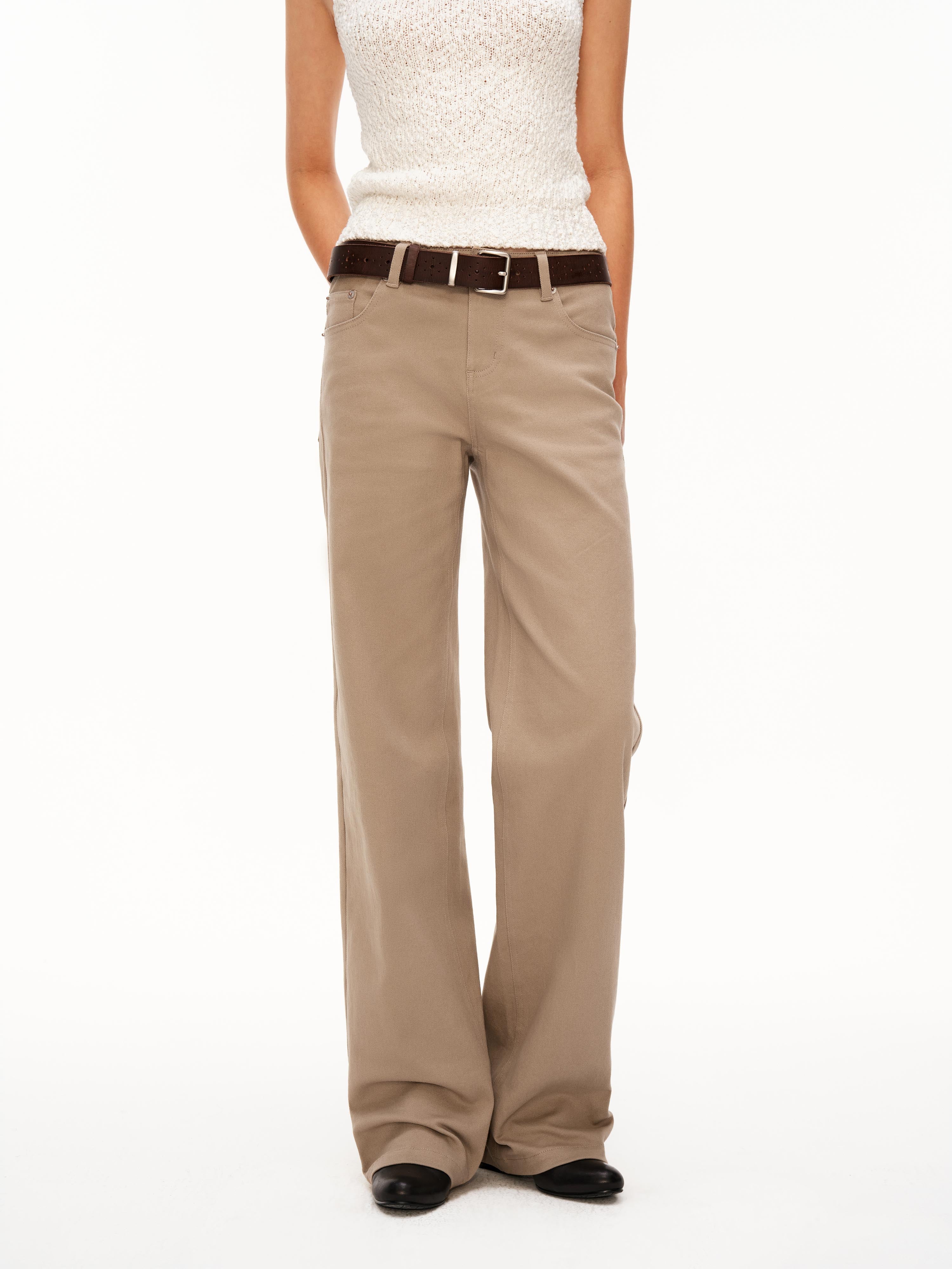 Low Rise Washed Utility Pants