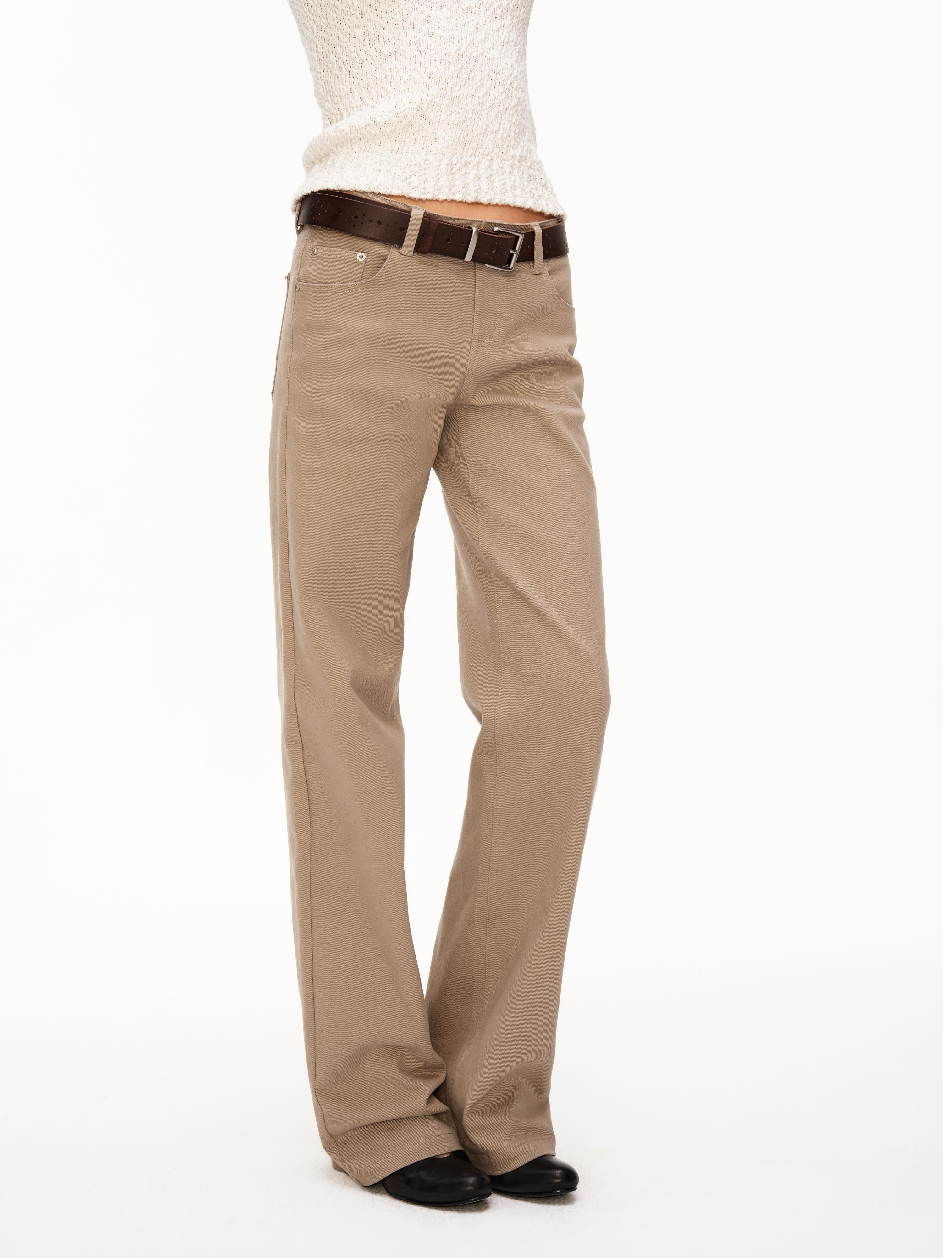 Low Rise Washed Utility Pants