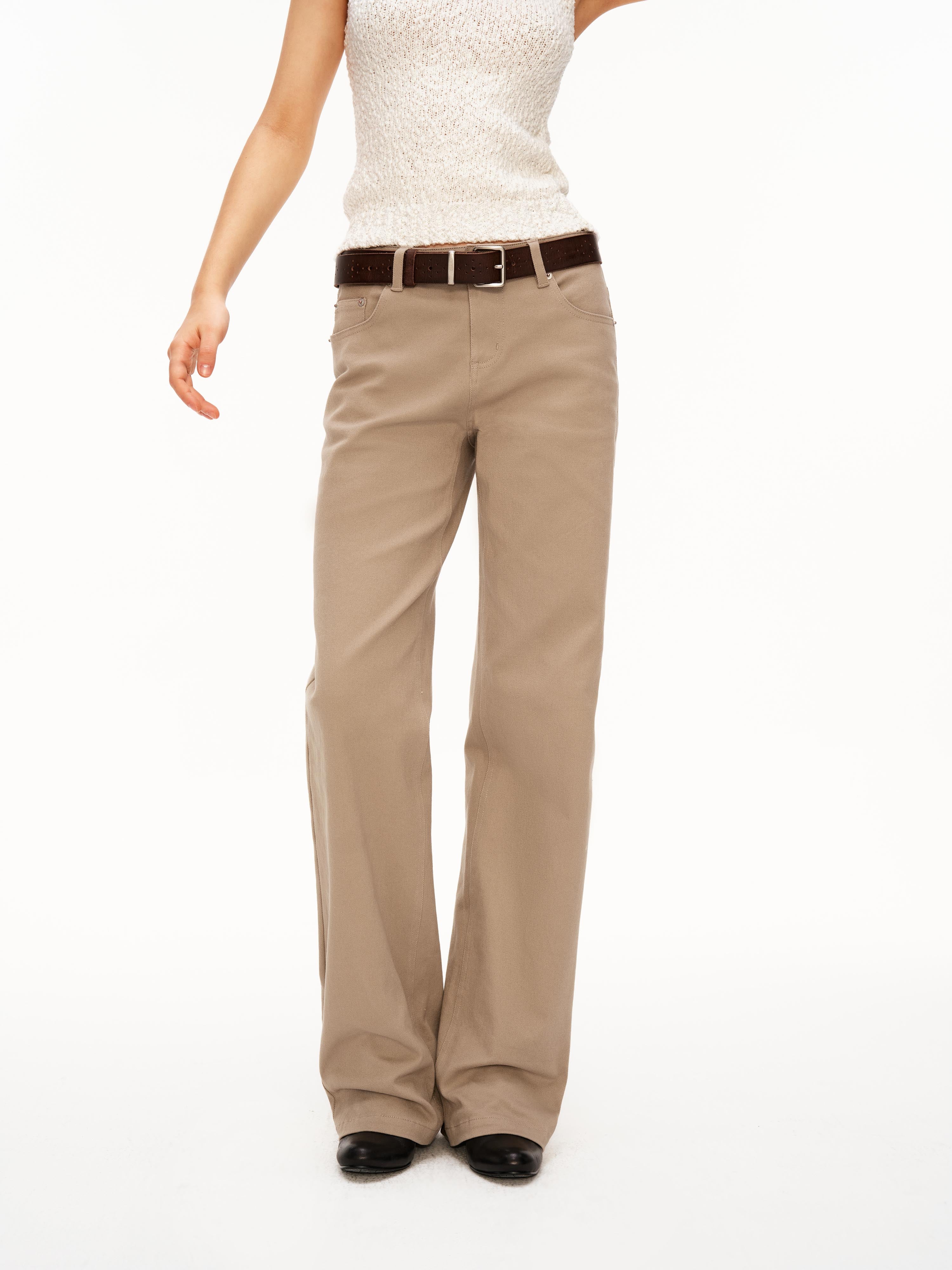 Low Rise Washed Utility Pants