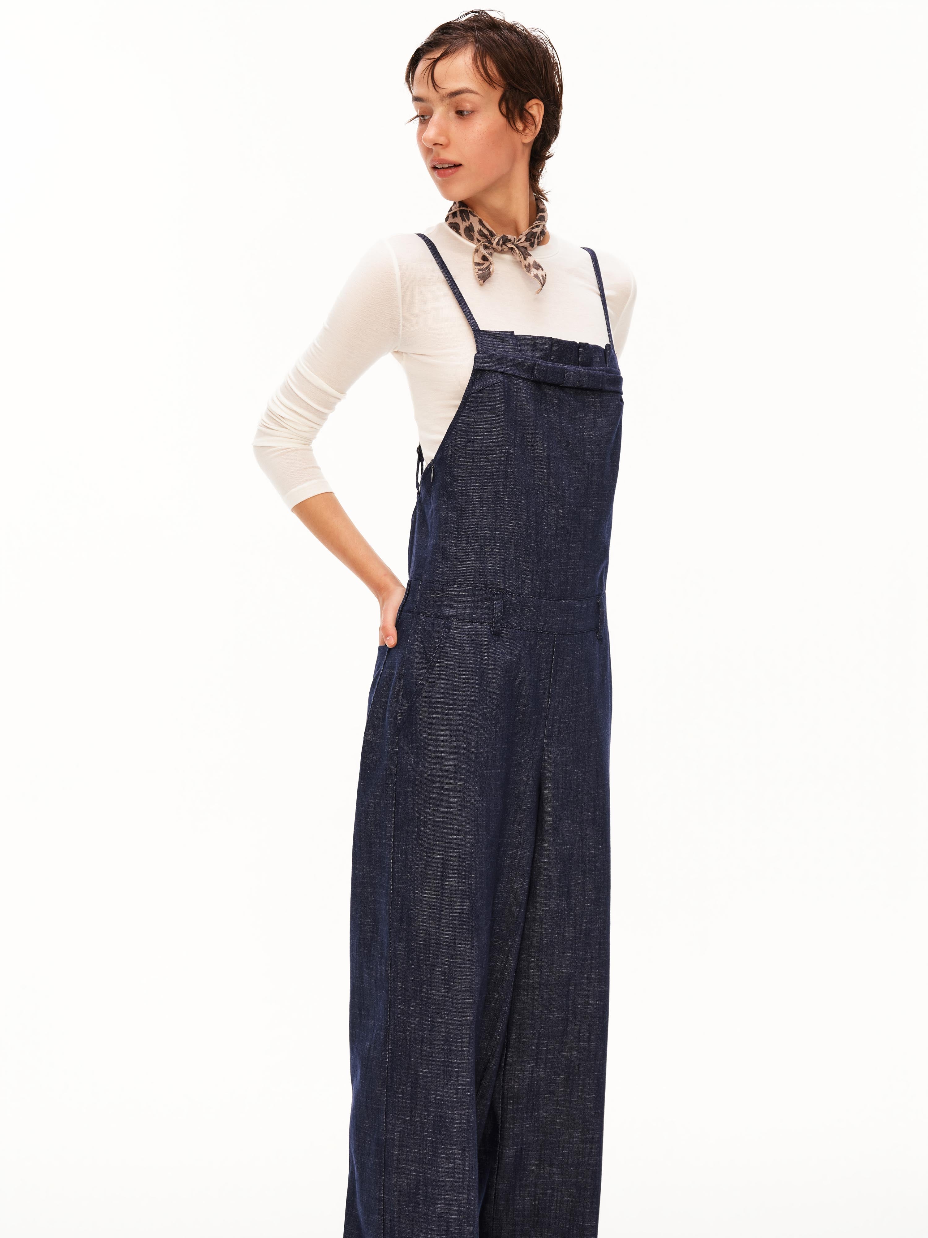 Bow-Detail Denim Jumpsuit