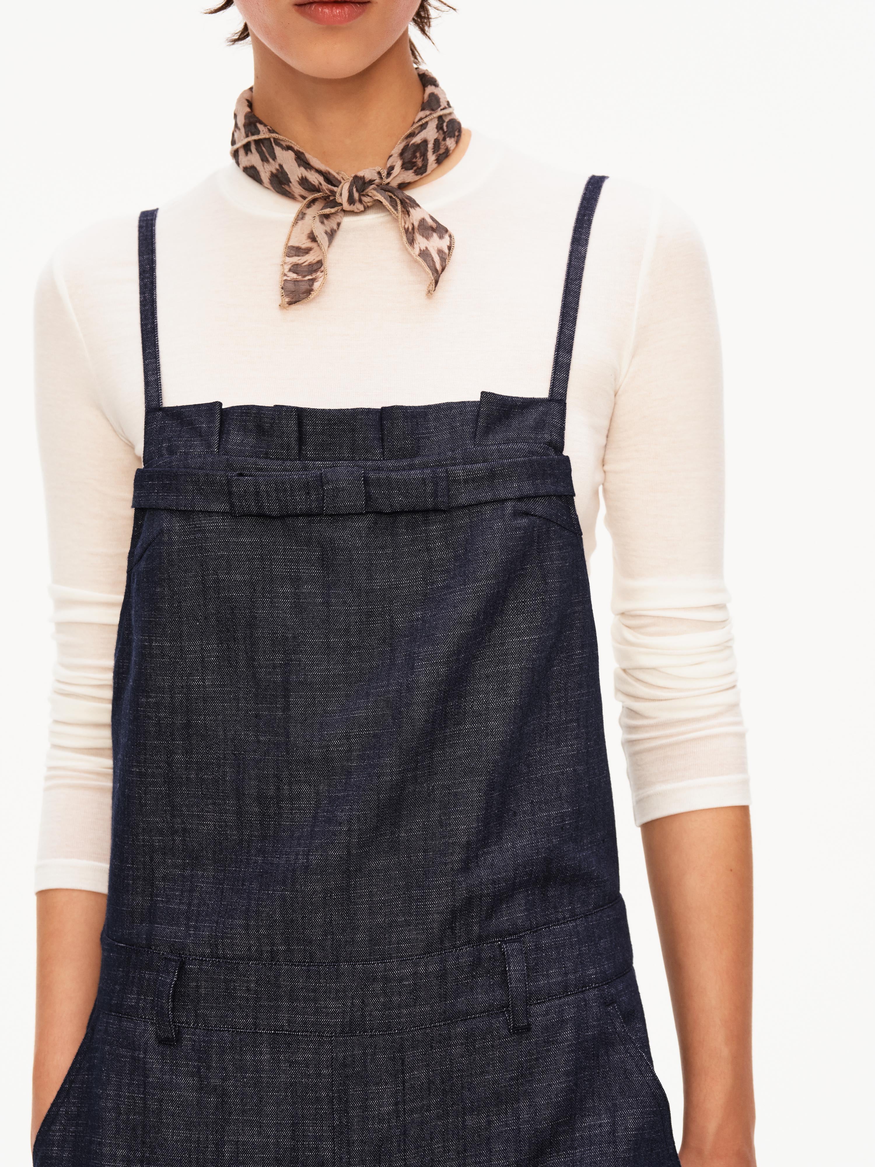 Bow-Detail Denim Jumpsuit
