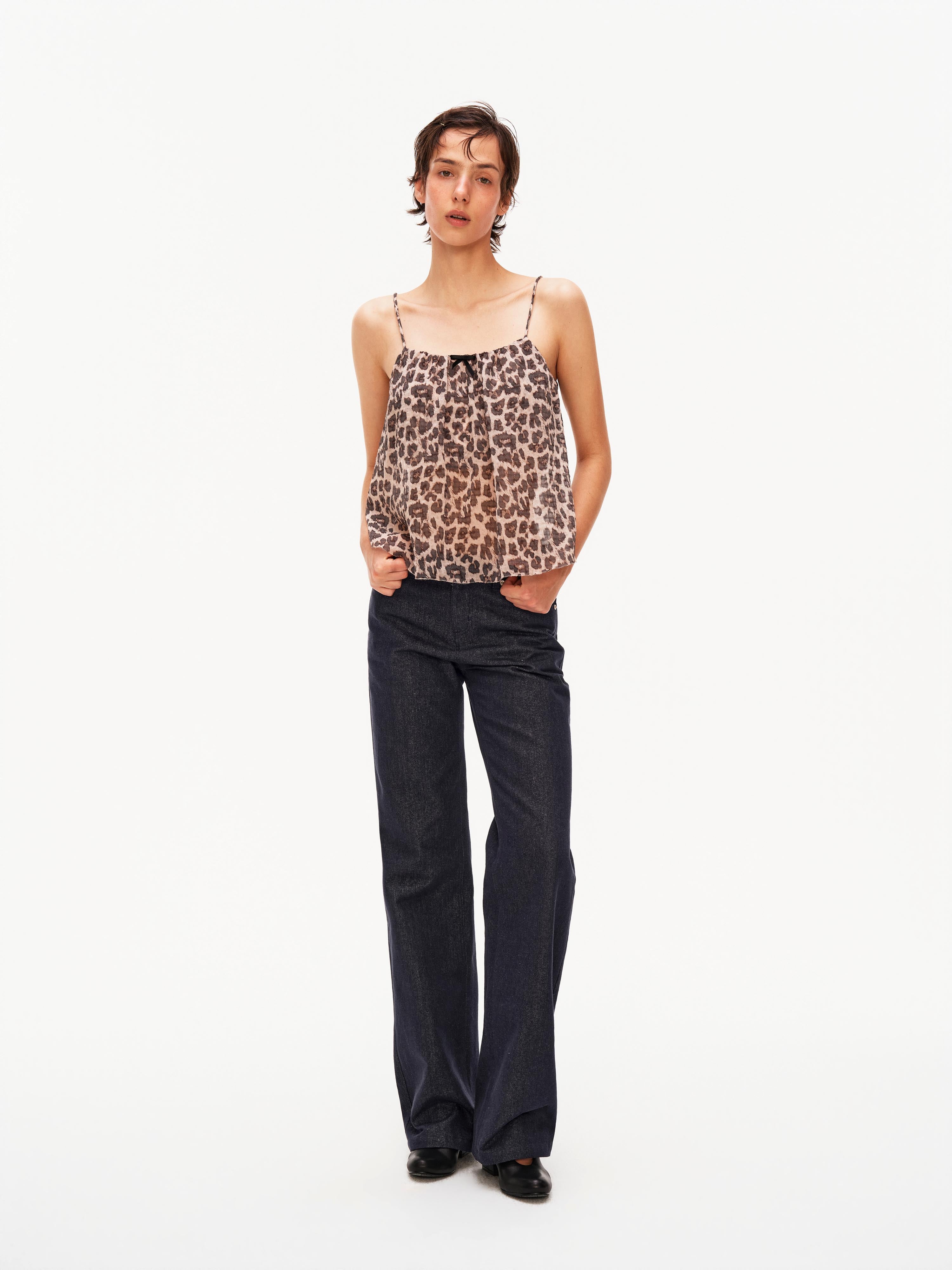 Leopard Bow Cami Top