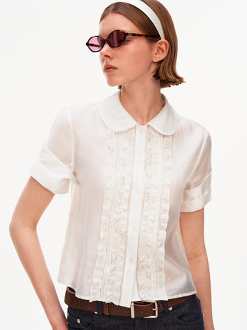 Lila Ruffle Blouse
