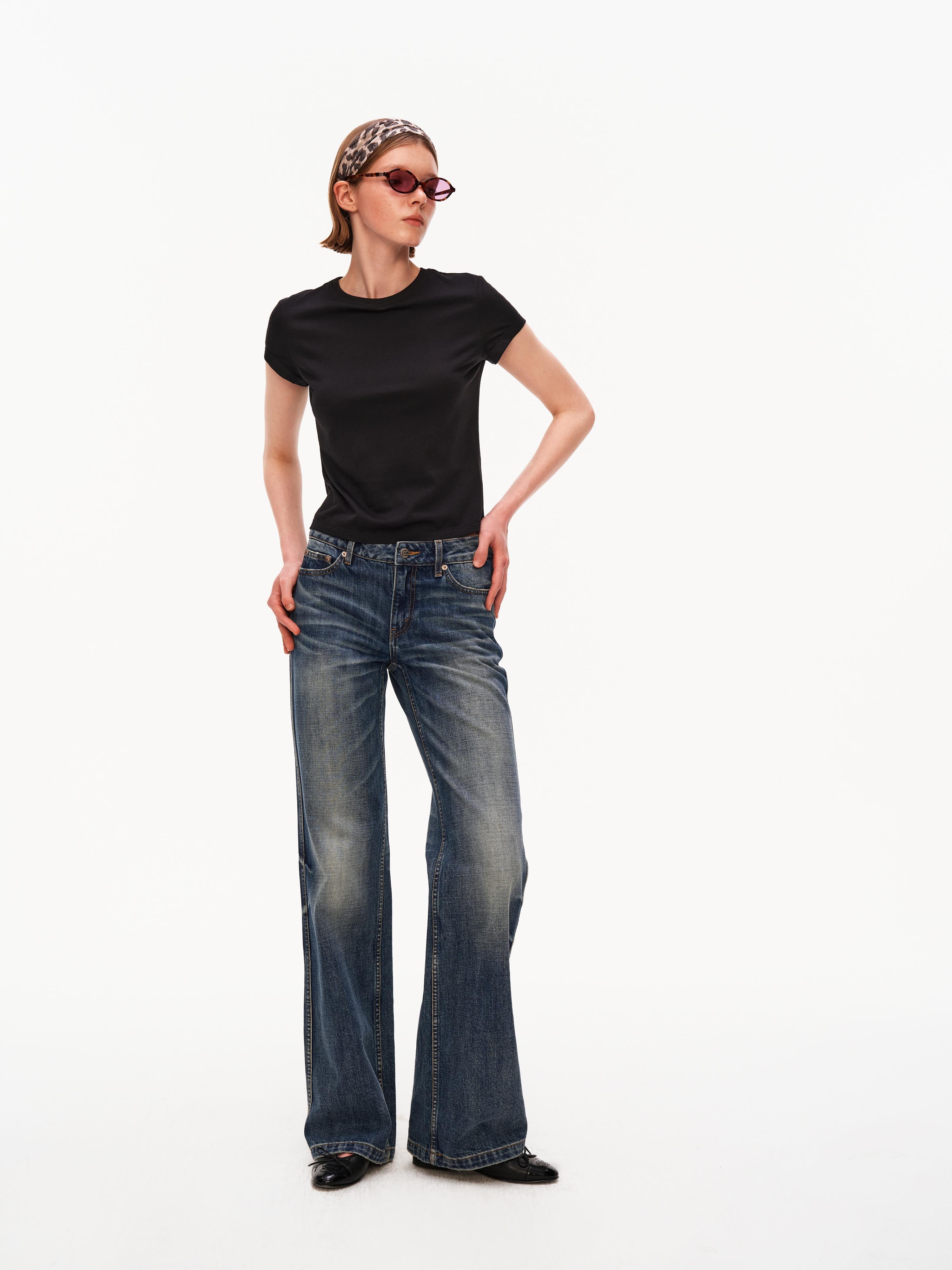 Low Rise Vintage Straight Leg Jeans