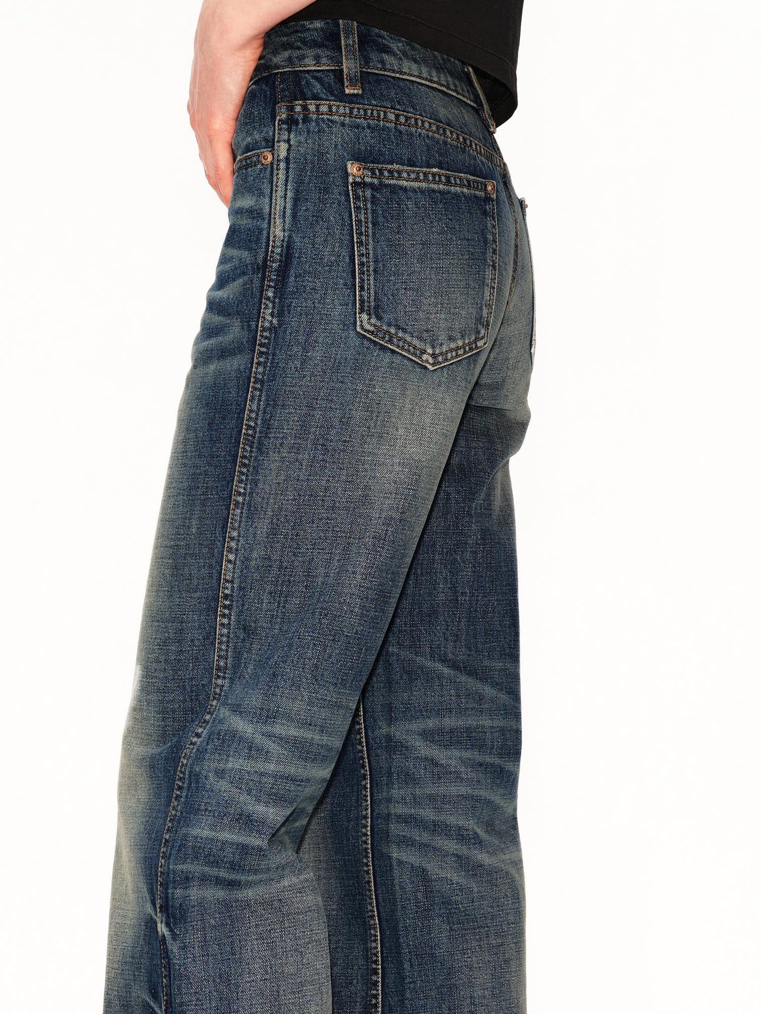 Low Rise Vintage Straight Leg Jeans