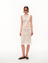 Sheer Jacquard Skirt Set