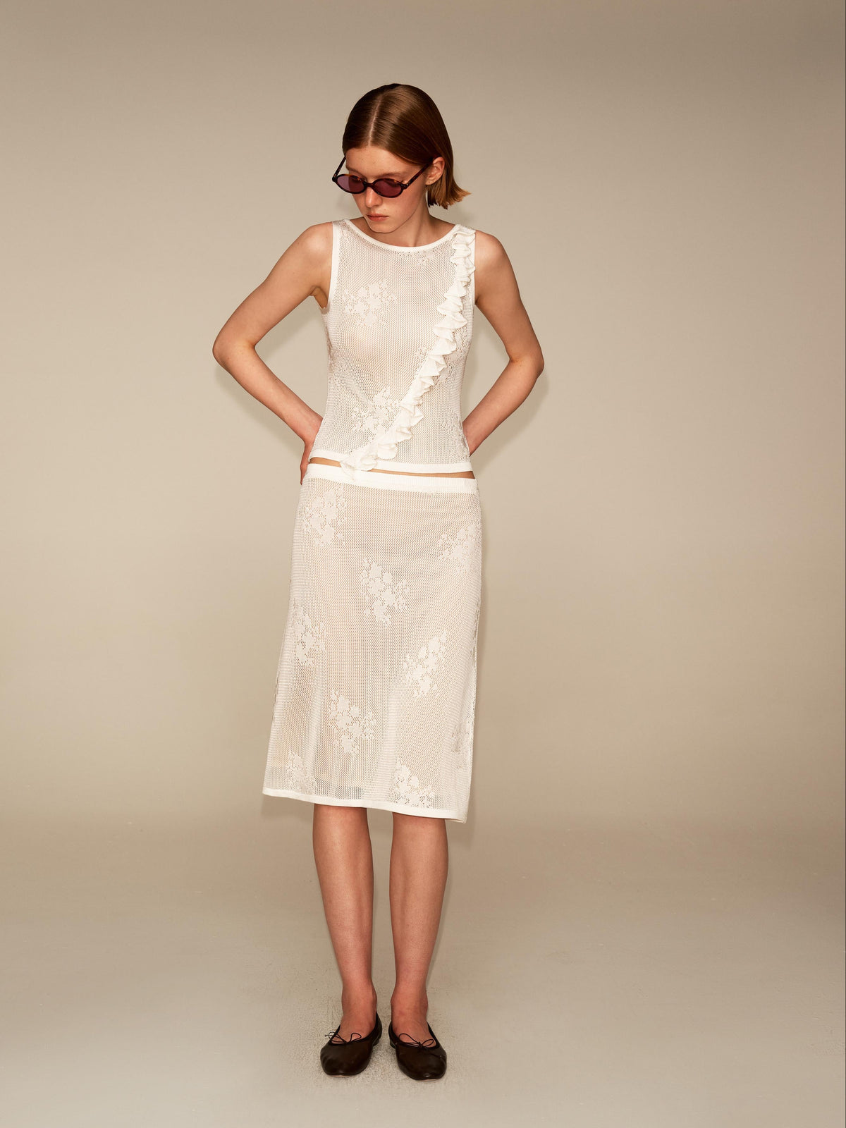 Sheer Jacquard Tank