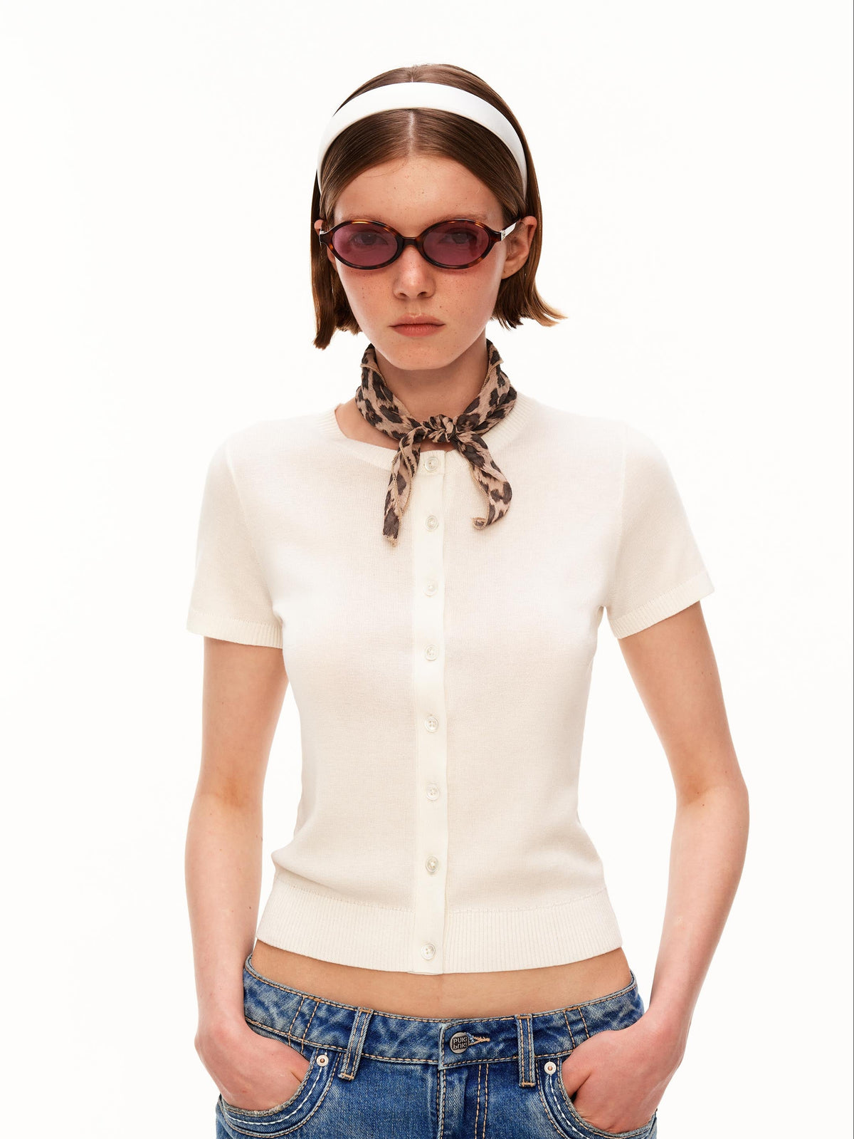 Soft Knit Short Sleeve Cardigan