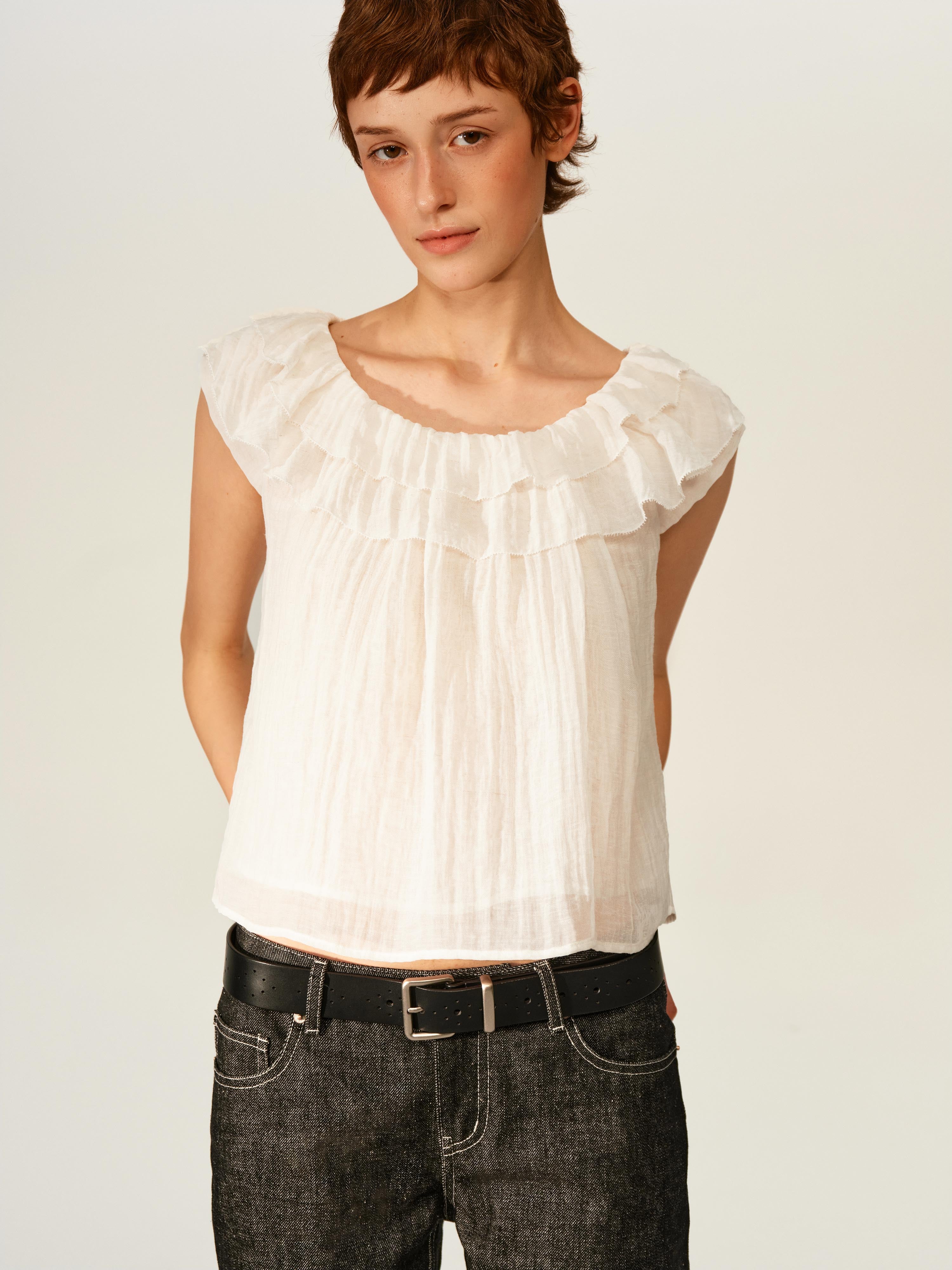 Air Ruffle Blouse