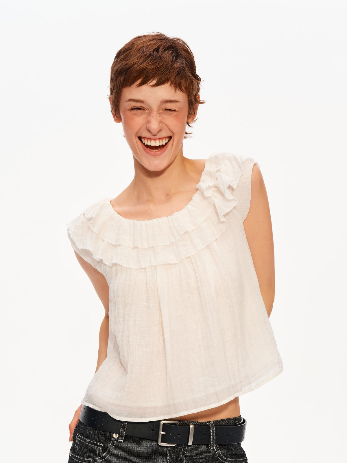 Air Ruffle Blouse