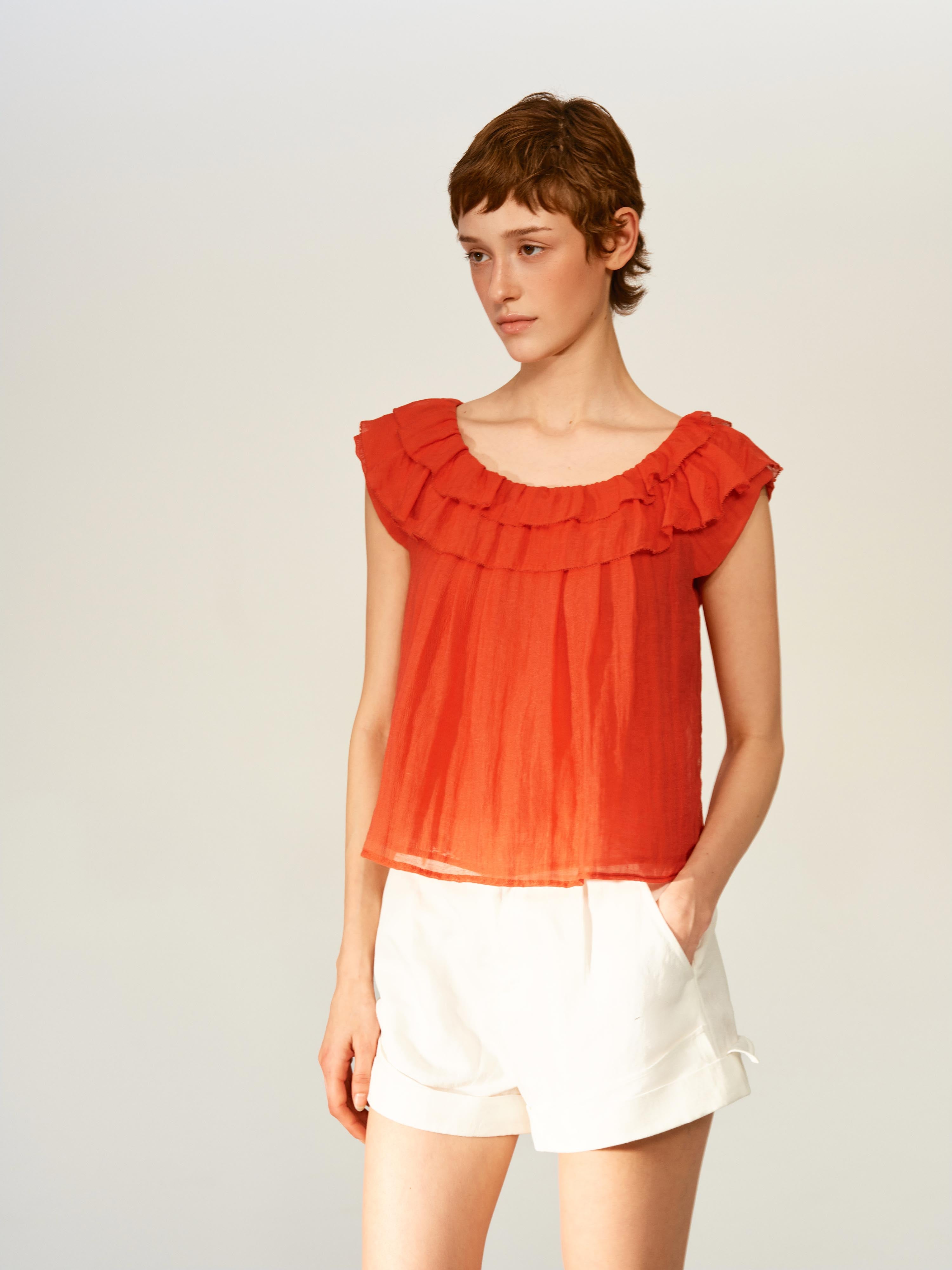 Air Ruffle Blouse