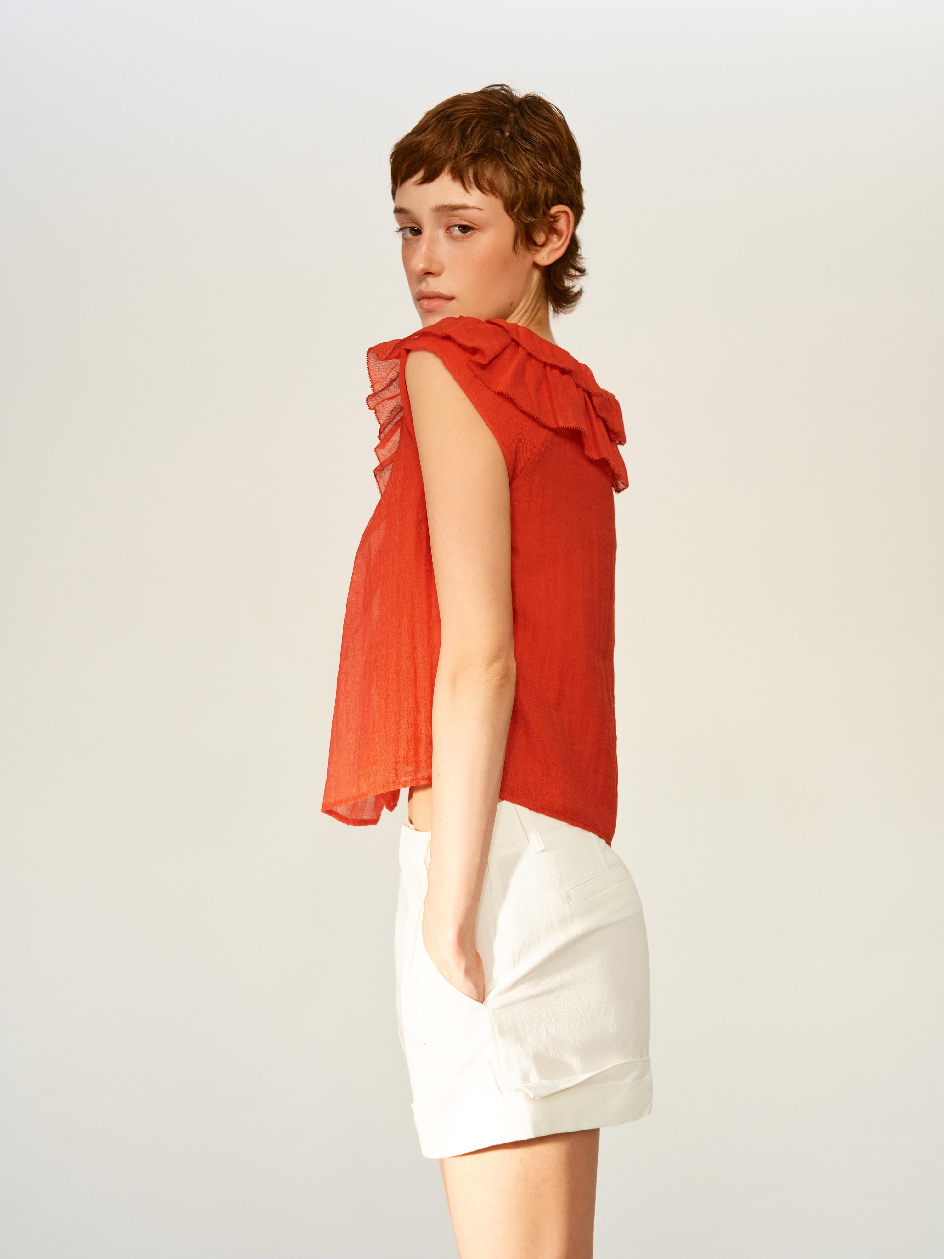 Air Ruffle Blouse