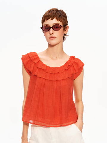 Air Ruffle Blouse