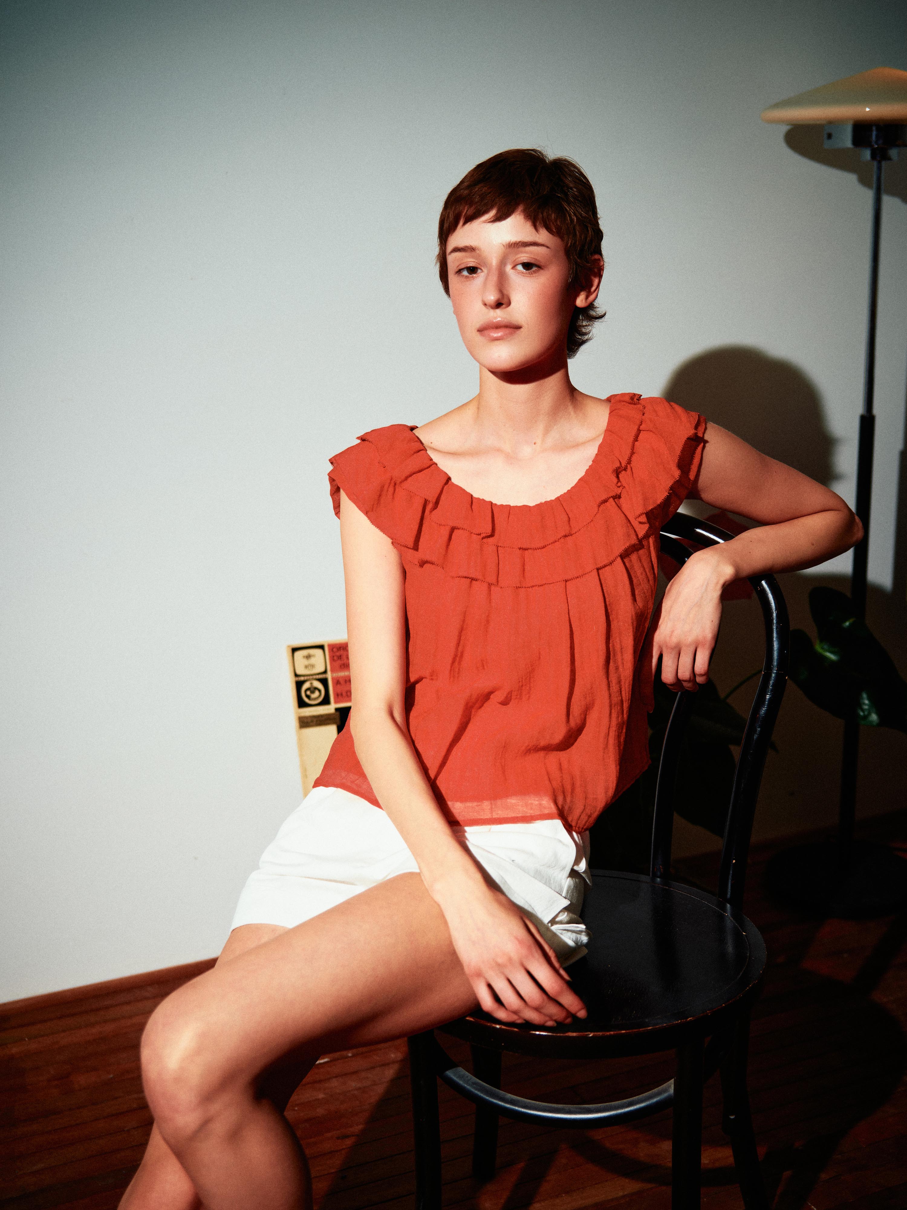 Air Ruffle Blouse