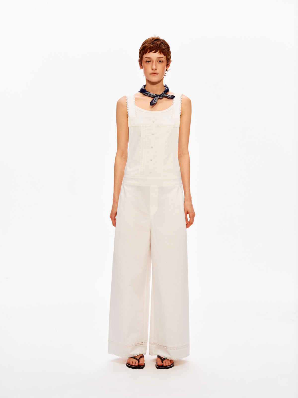 Lace Trim Overall