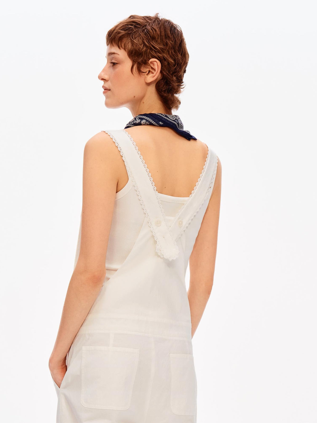 Lace Trim Overall