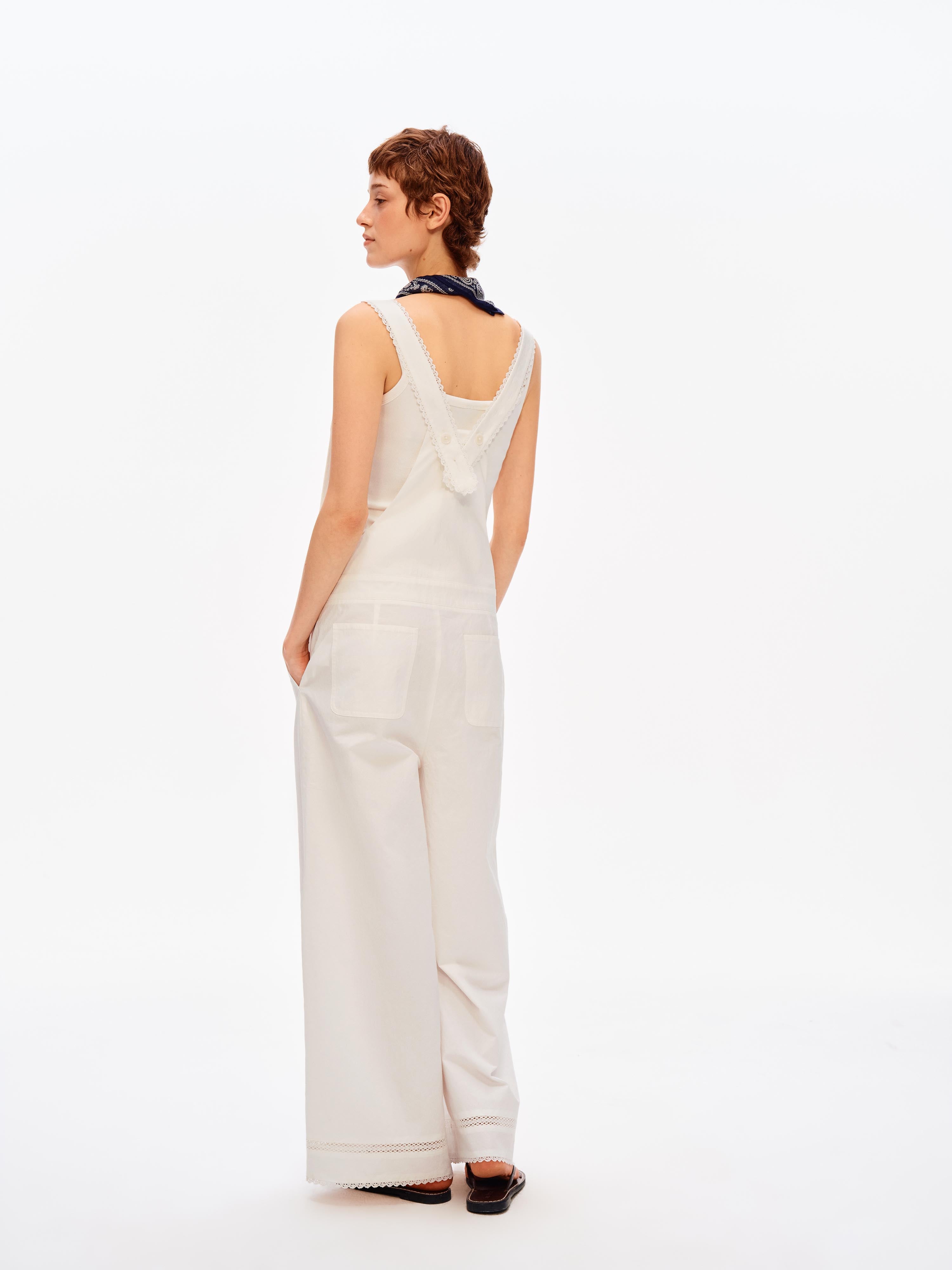 Lace Trim Overall