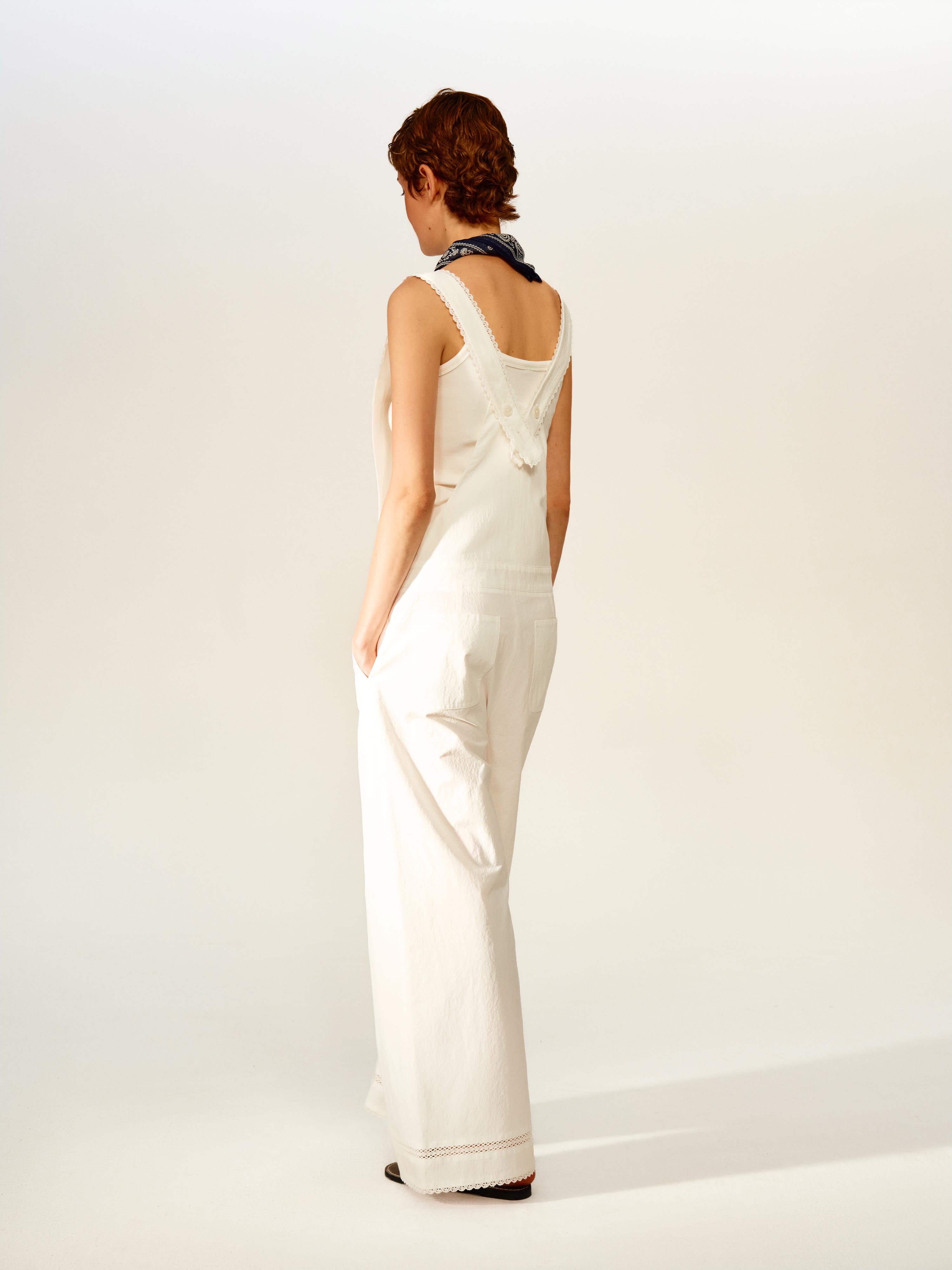 Lace Trim Overall