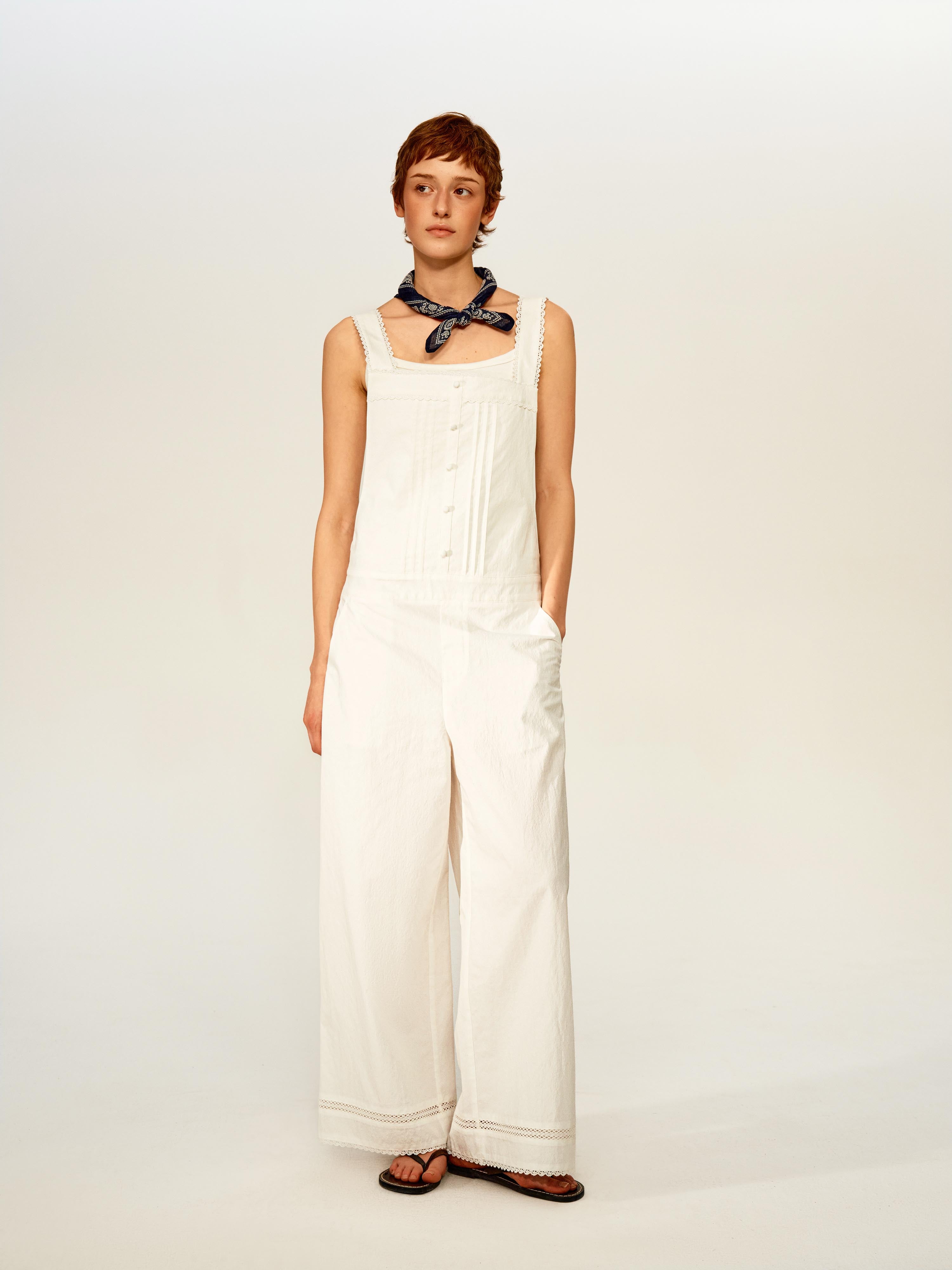 Lace Trim Overall