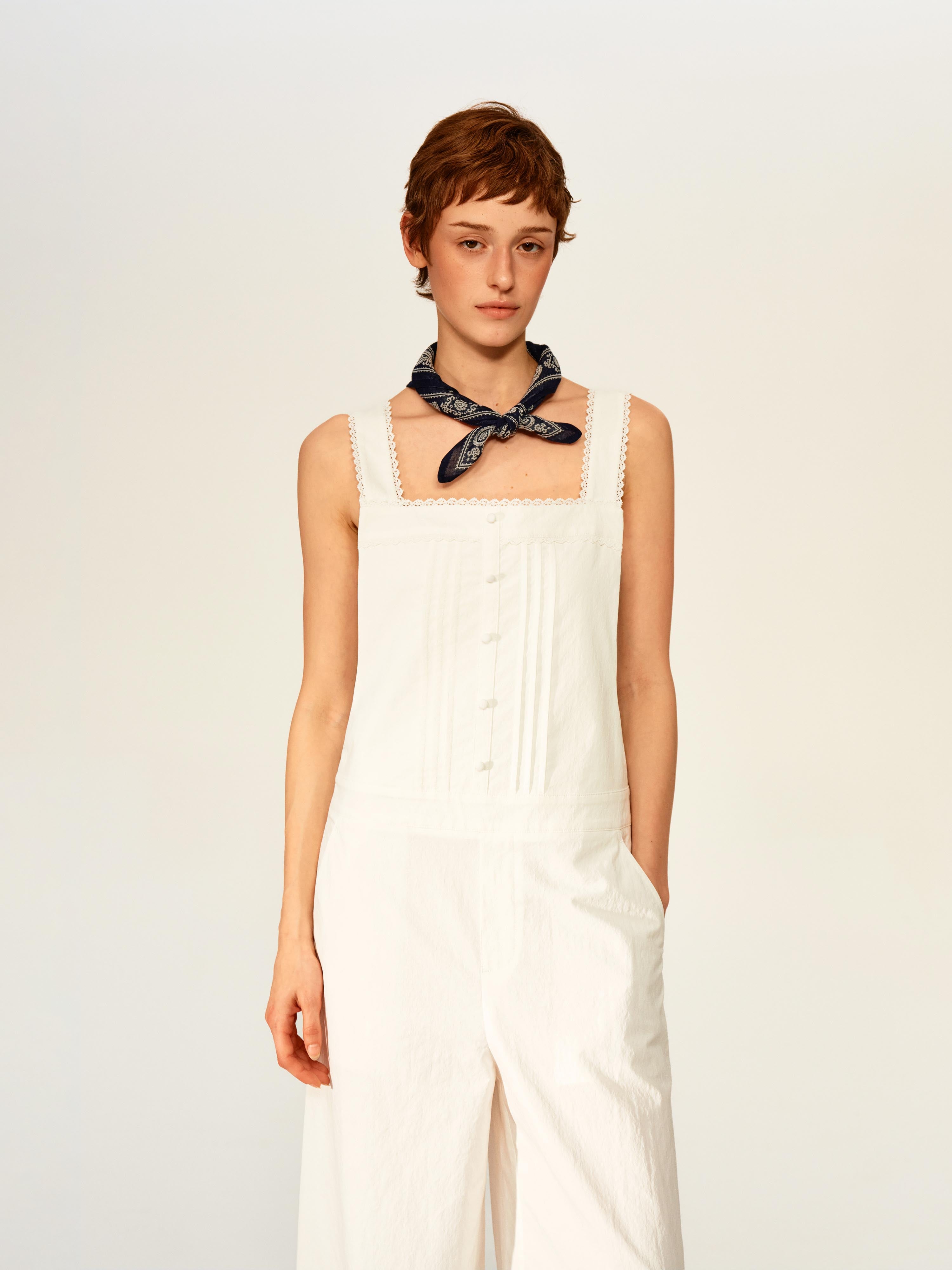 Lace Trim Overall