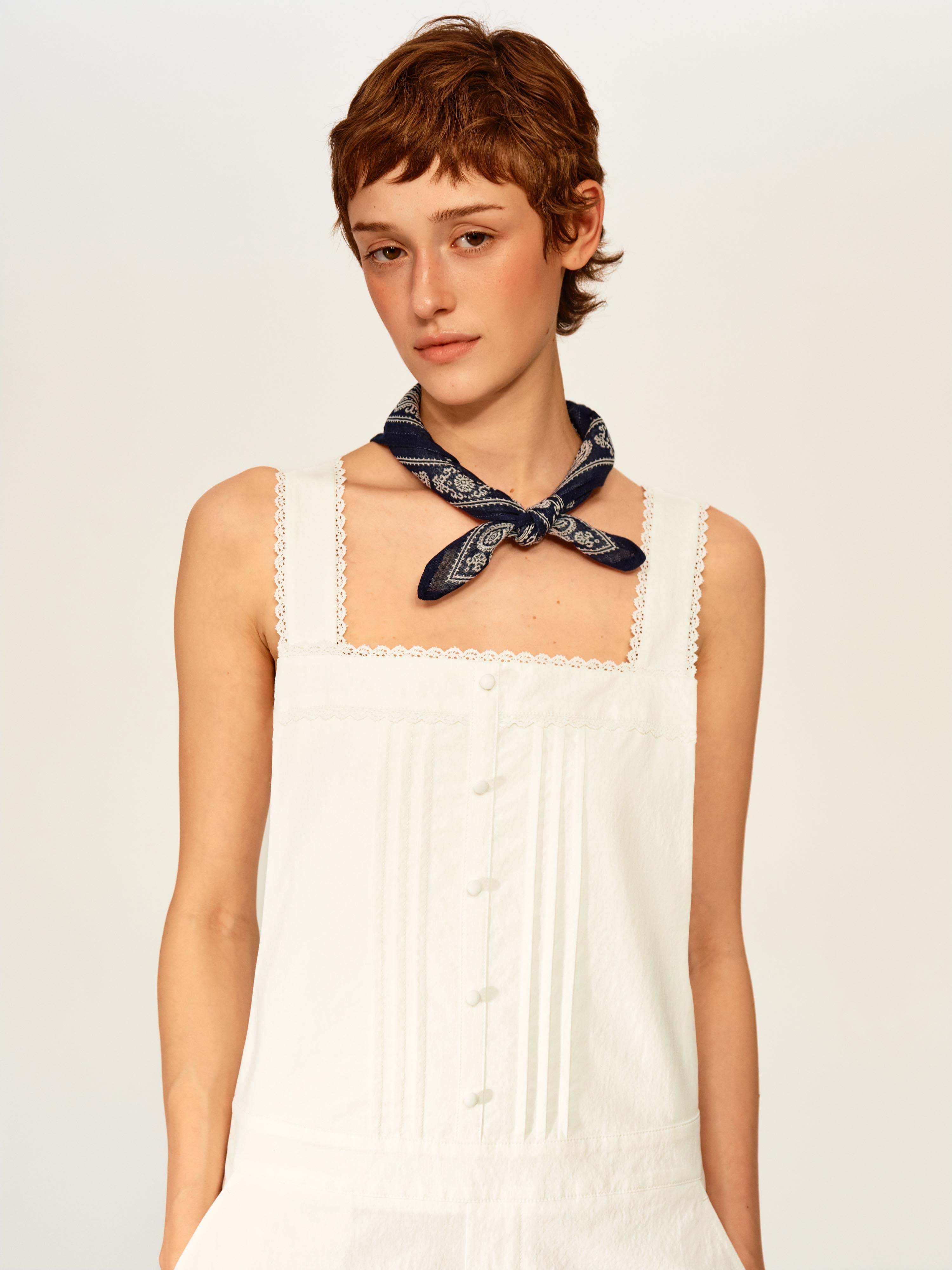 Lace Trim Overall