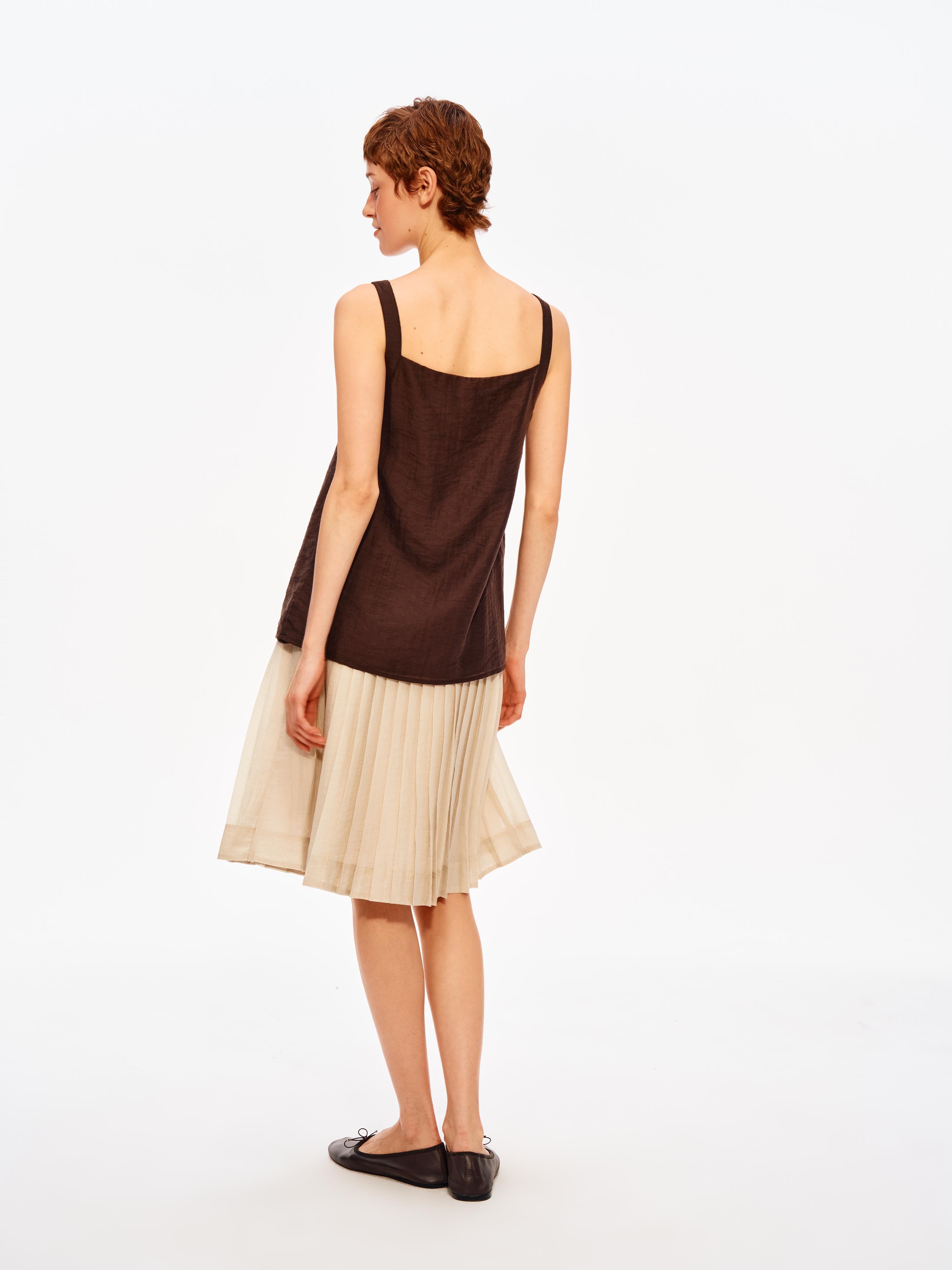Air Pleated Midi Skirt