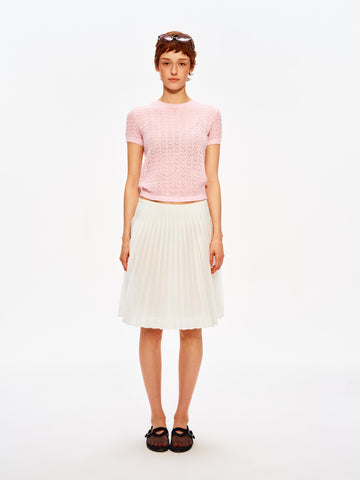 Cloud Pointelle Knit Tee