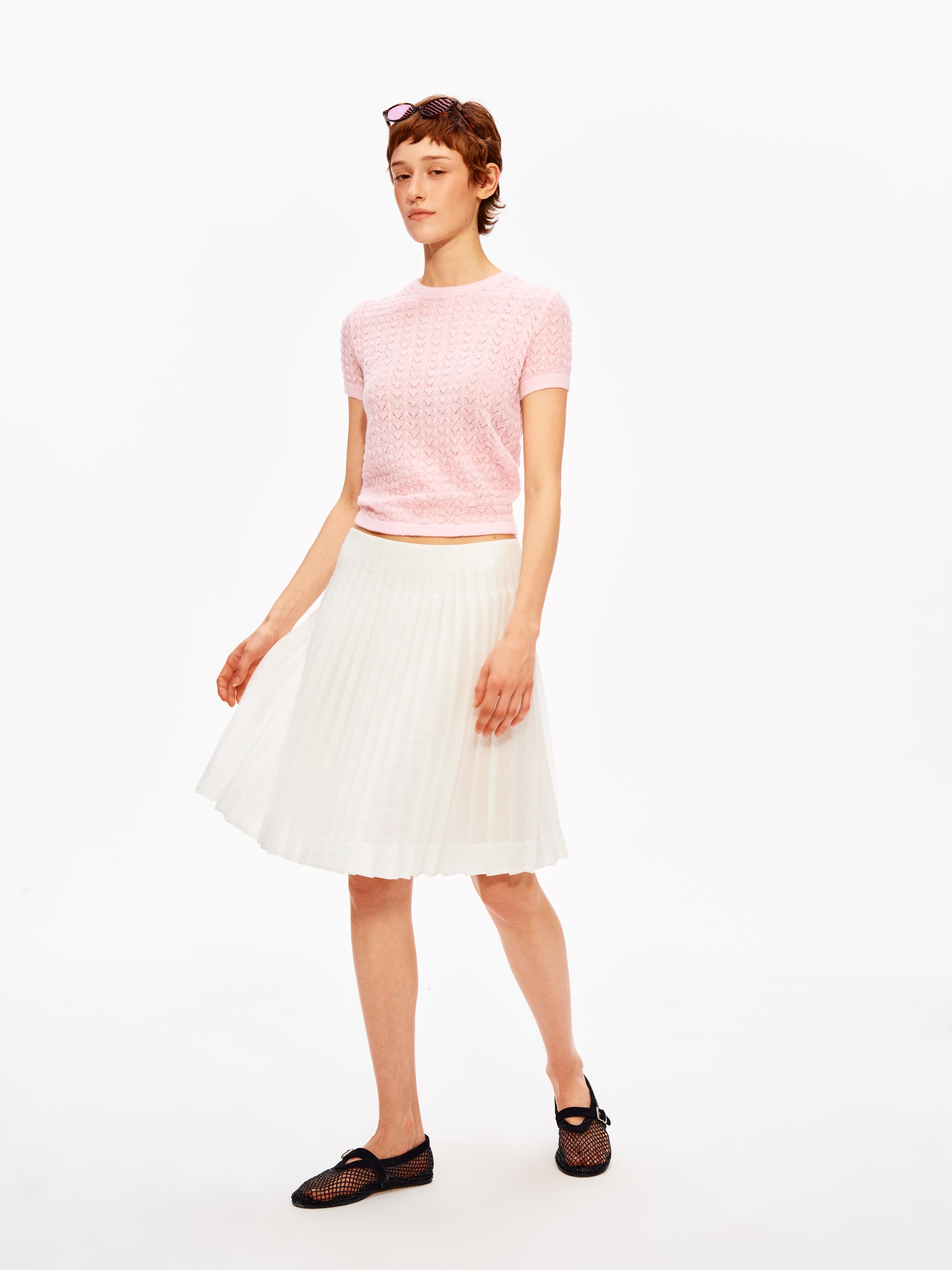 Air Pleated Midi Skirt