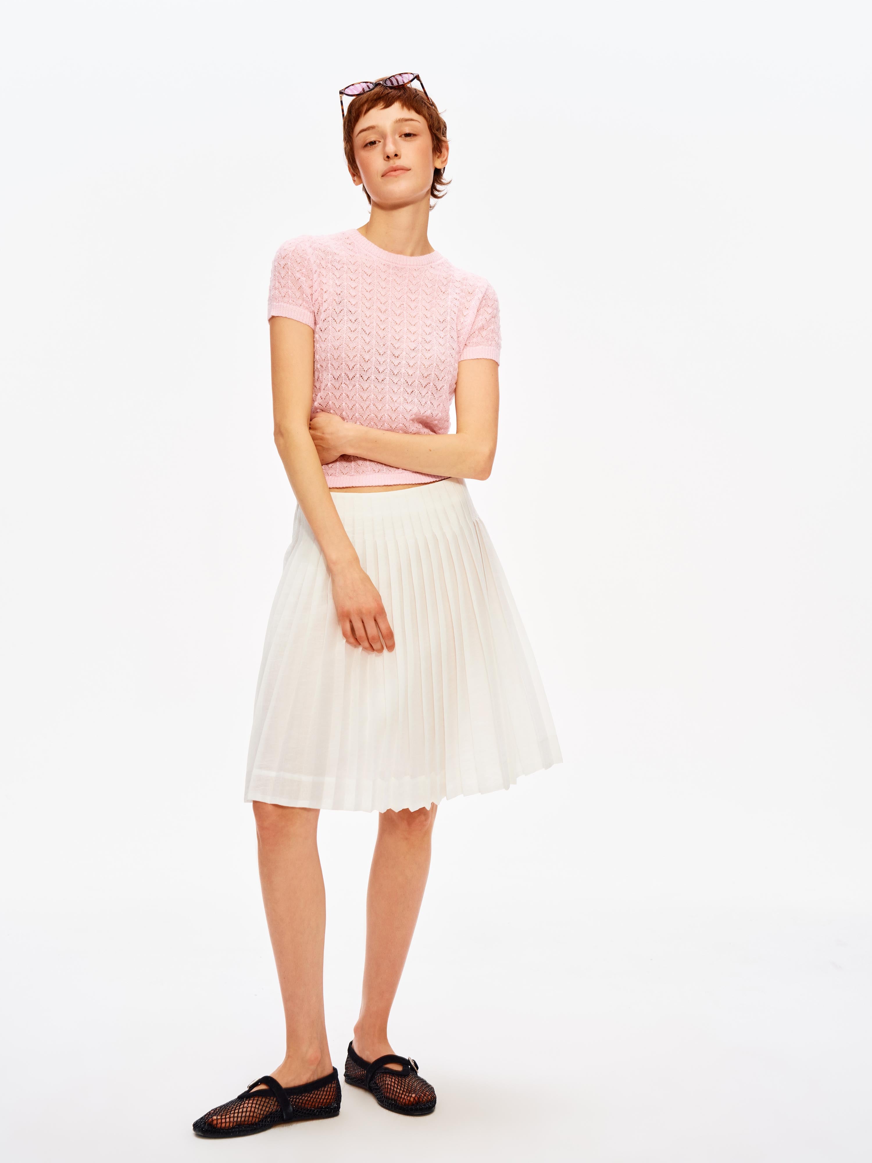 Cloud Pointelle Knit Tee