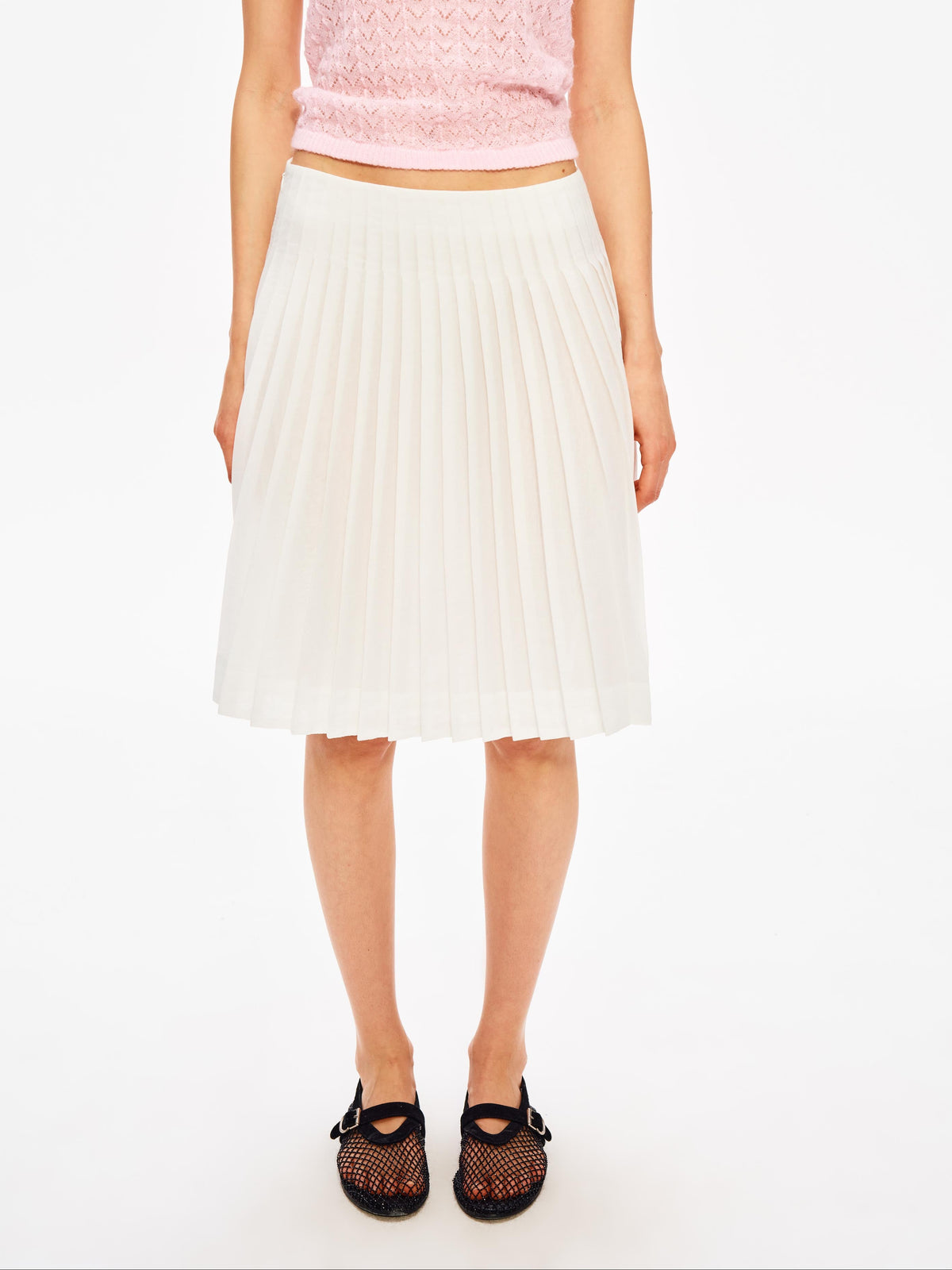Air Pleated Midi Skirt