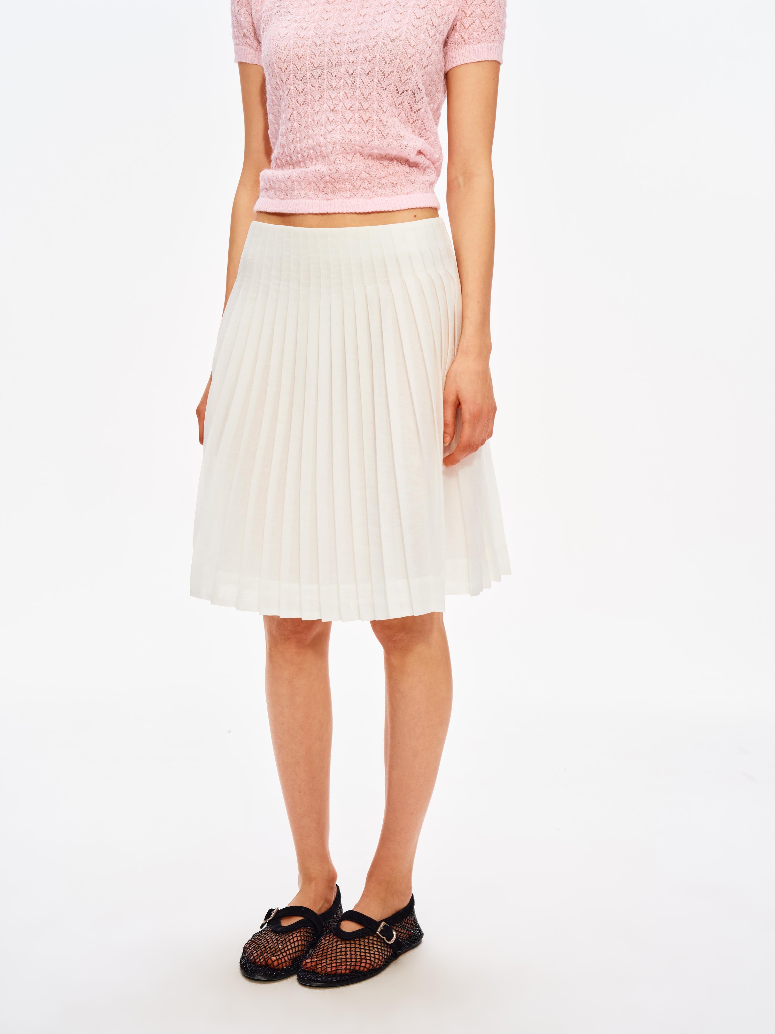 Air Pleated Midi Skirt