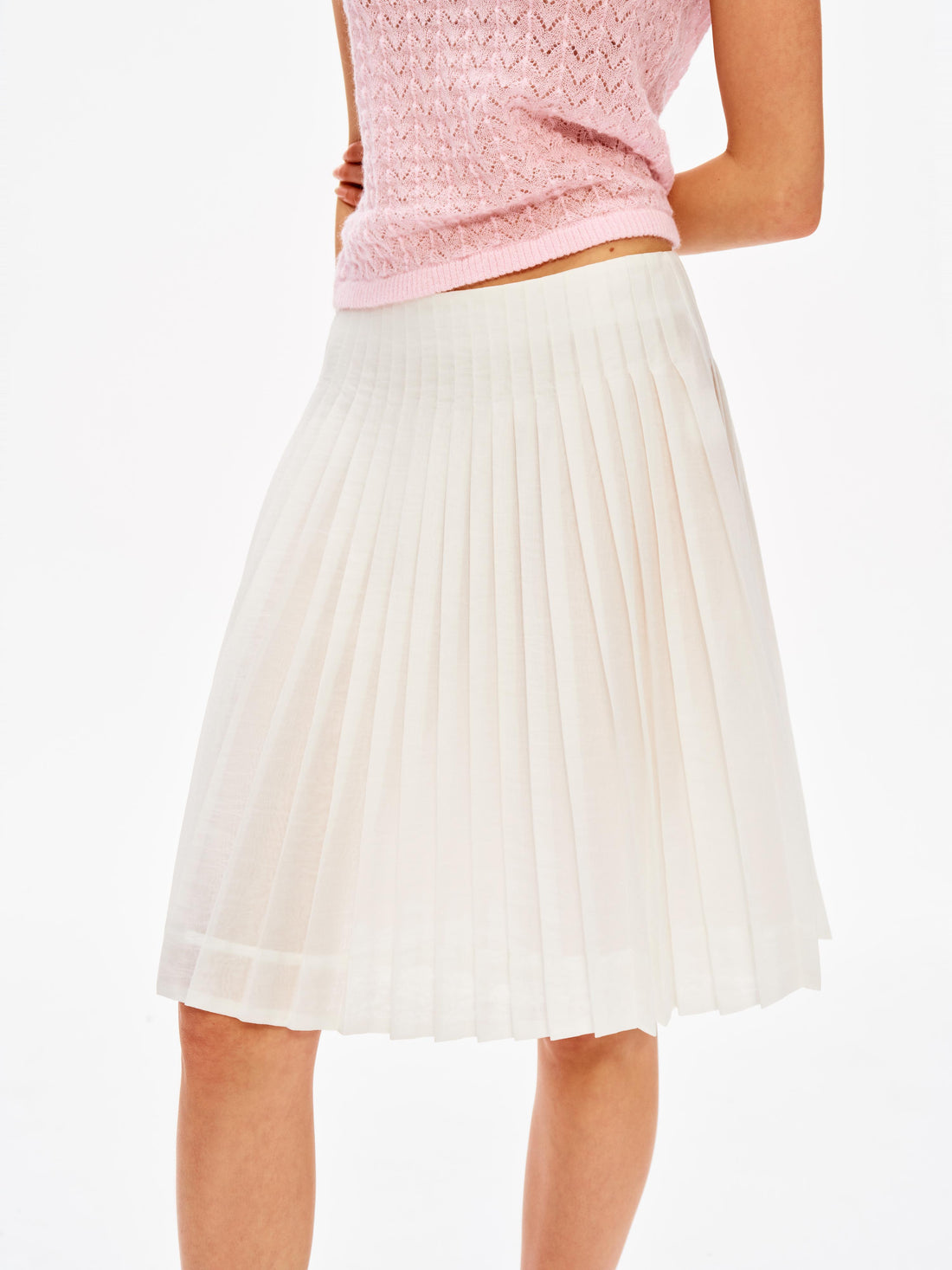 Air Pleated Midi Skirt