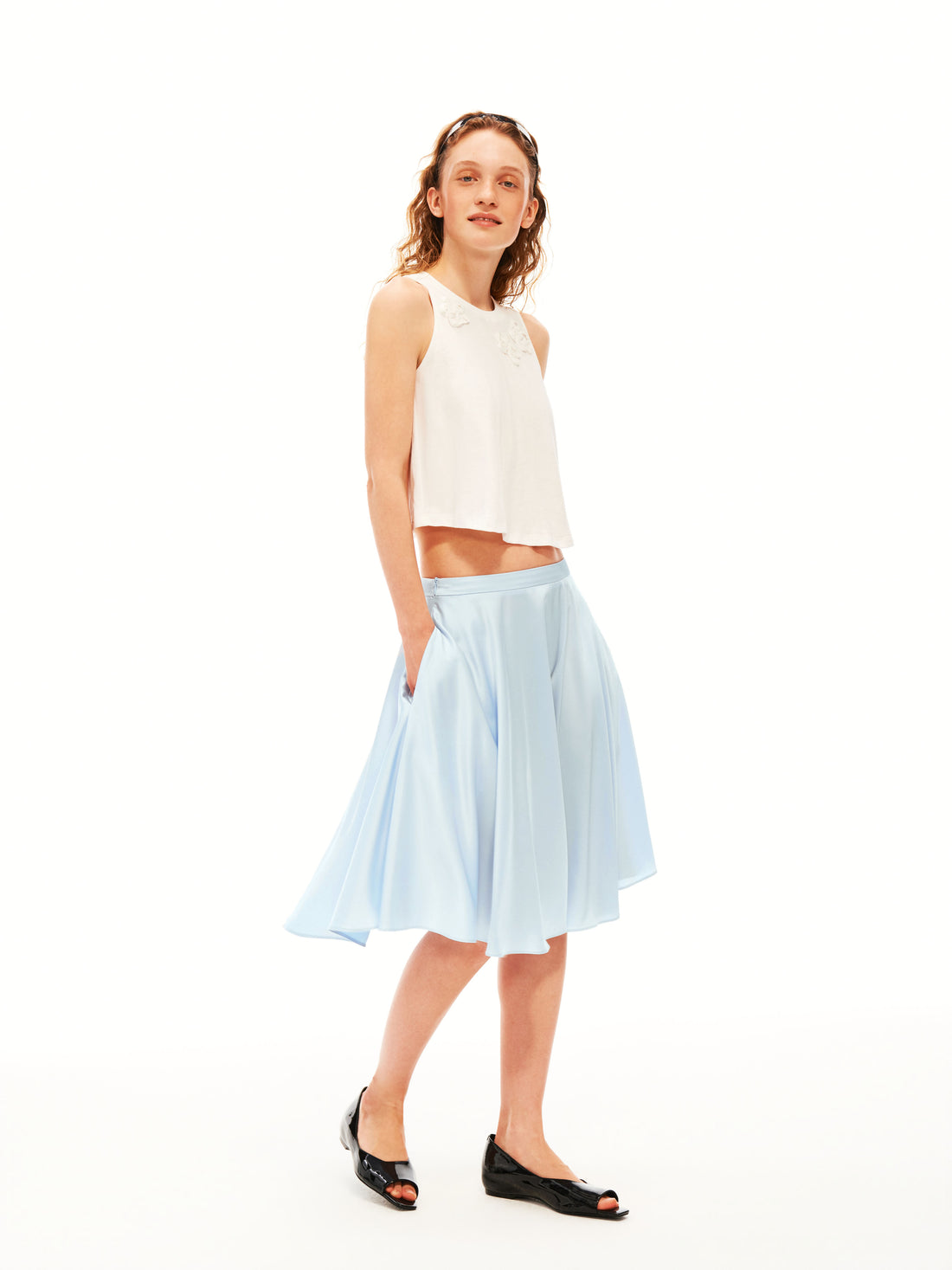 Acetate Draped Skirt